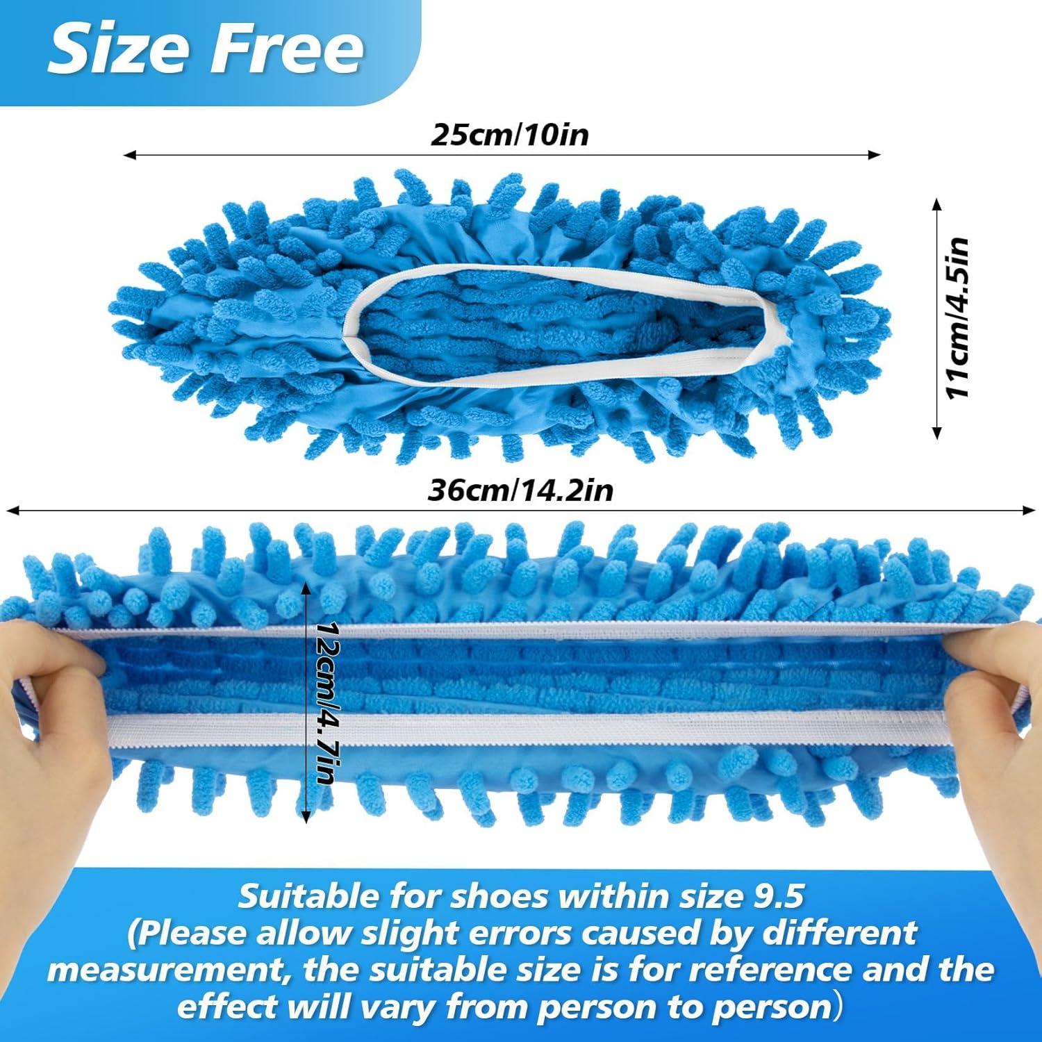 Zapatillas Mop de Limpieza Chenilla - 10 Piezas Talla 9.5