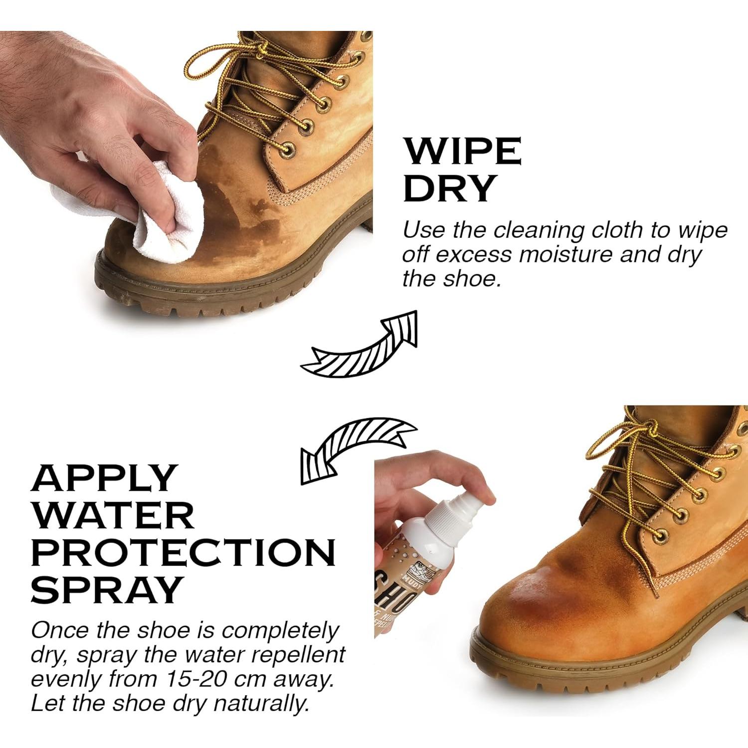 Kit Limpiador de Zapatos Ante y Nubuck con Repelente Agua