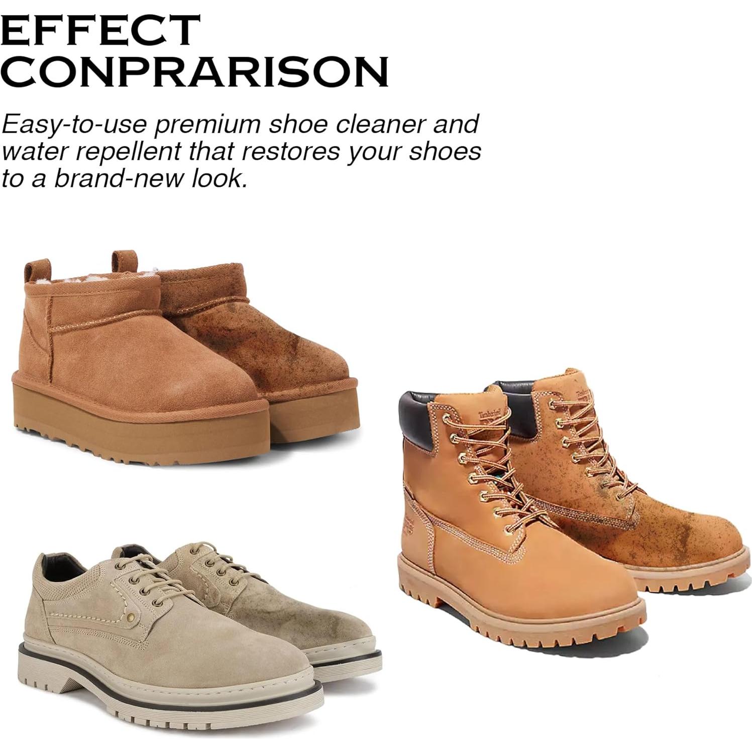 Kit Limpiador de Zapatos Ante y Nubuck con Repelente Agua