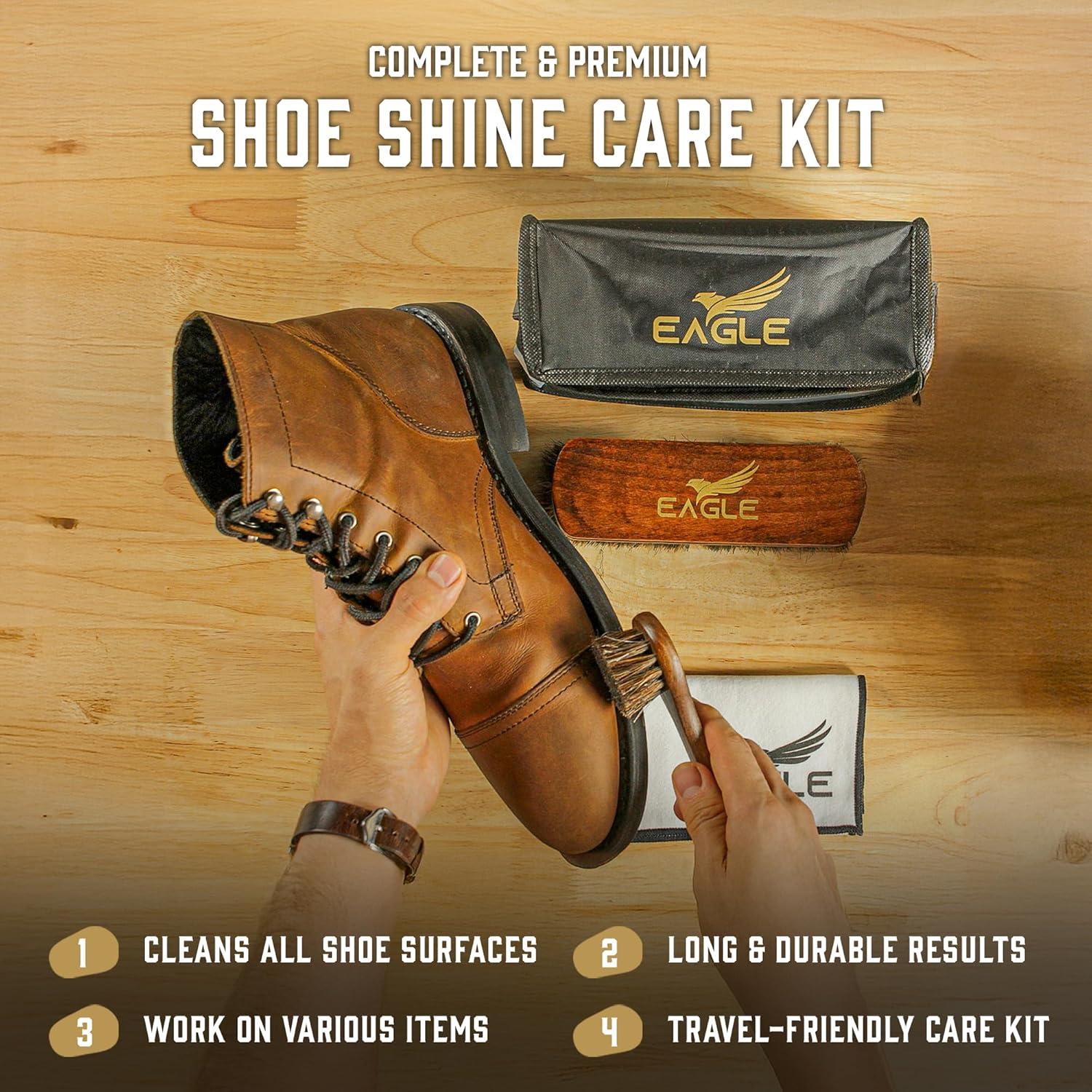 Kit de Cuidado de Cuero Eagle - 5 Piezas para Zapatos y Accesorios