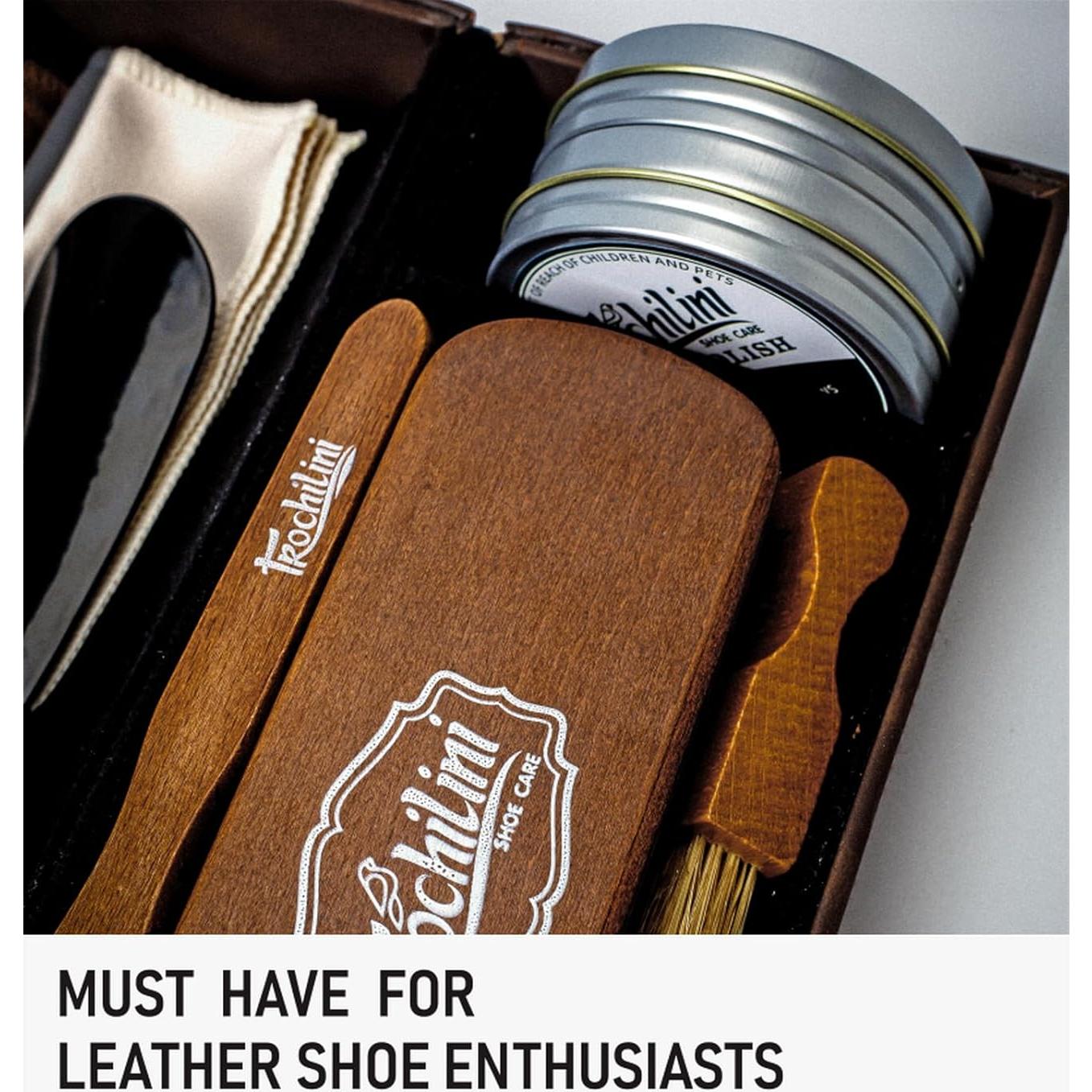 Kit de Cuidado de Zapatos 13 Piezas - Betún, Aceite y Cepillos