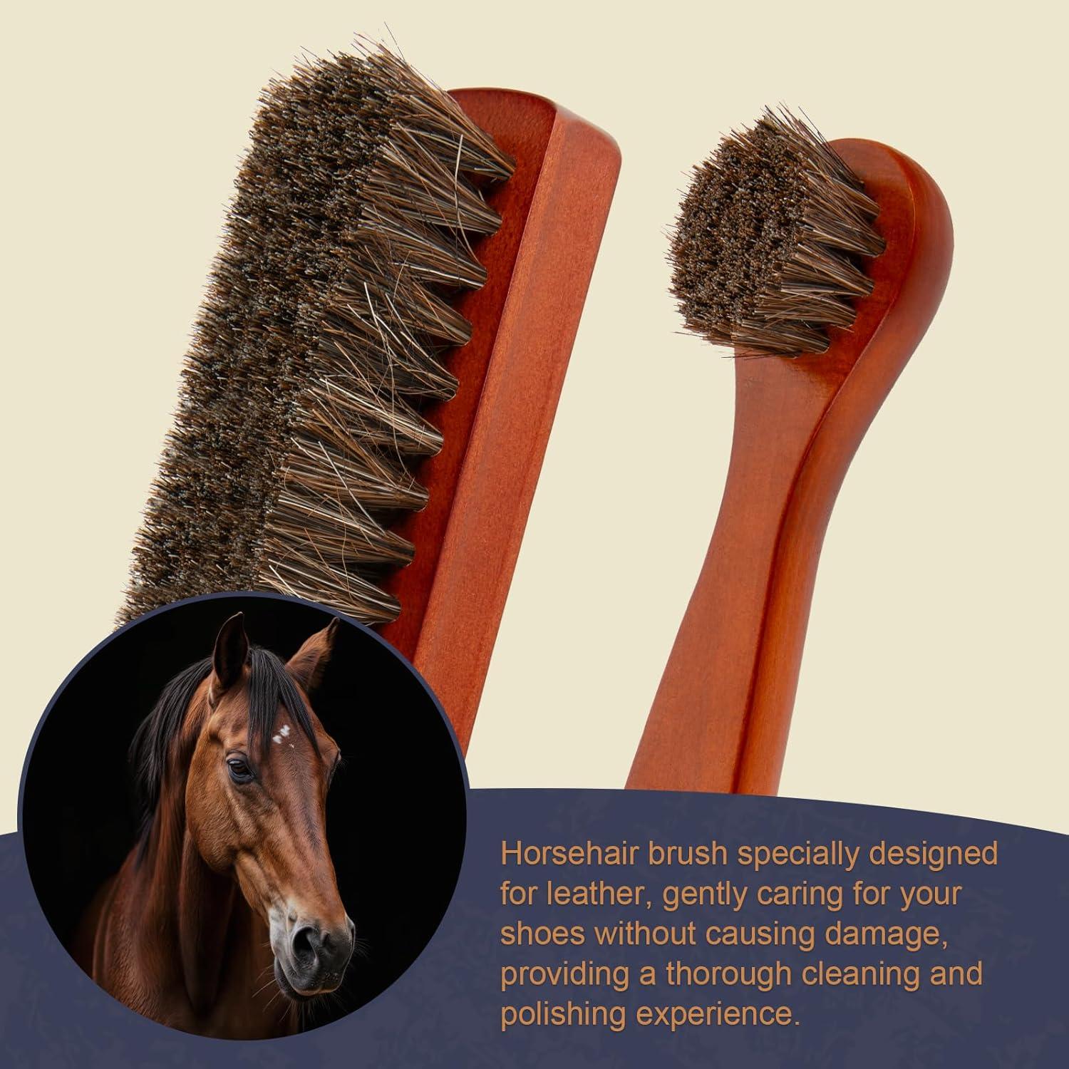 Kit de Cuidado de Zapatos BEE&FLOWER 15PCS con Cepillo y Estuche