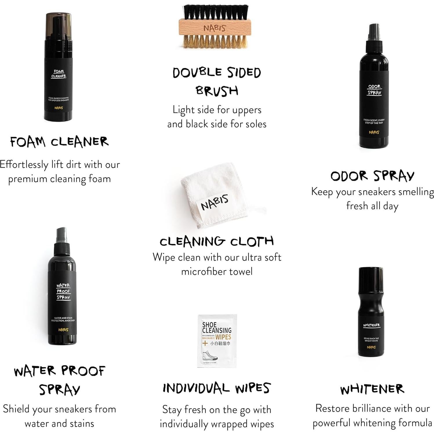 Kit de limpieza de zapatillas 7 en 1 Premium - Cuidado total