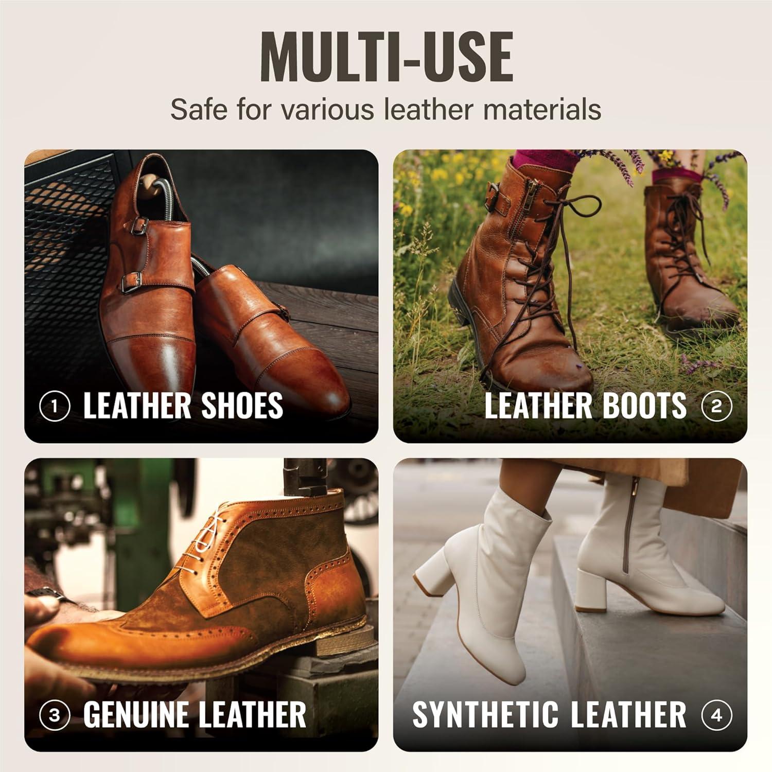 Kit de Cuidado y Pulido de Zapatos Original - Brillo Marrón, Negro y Neutro