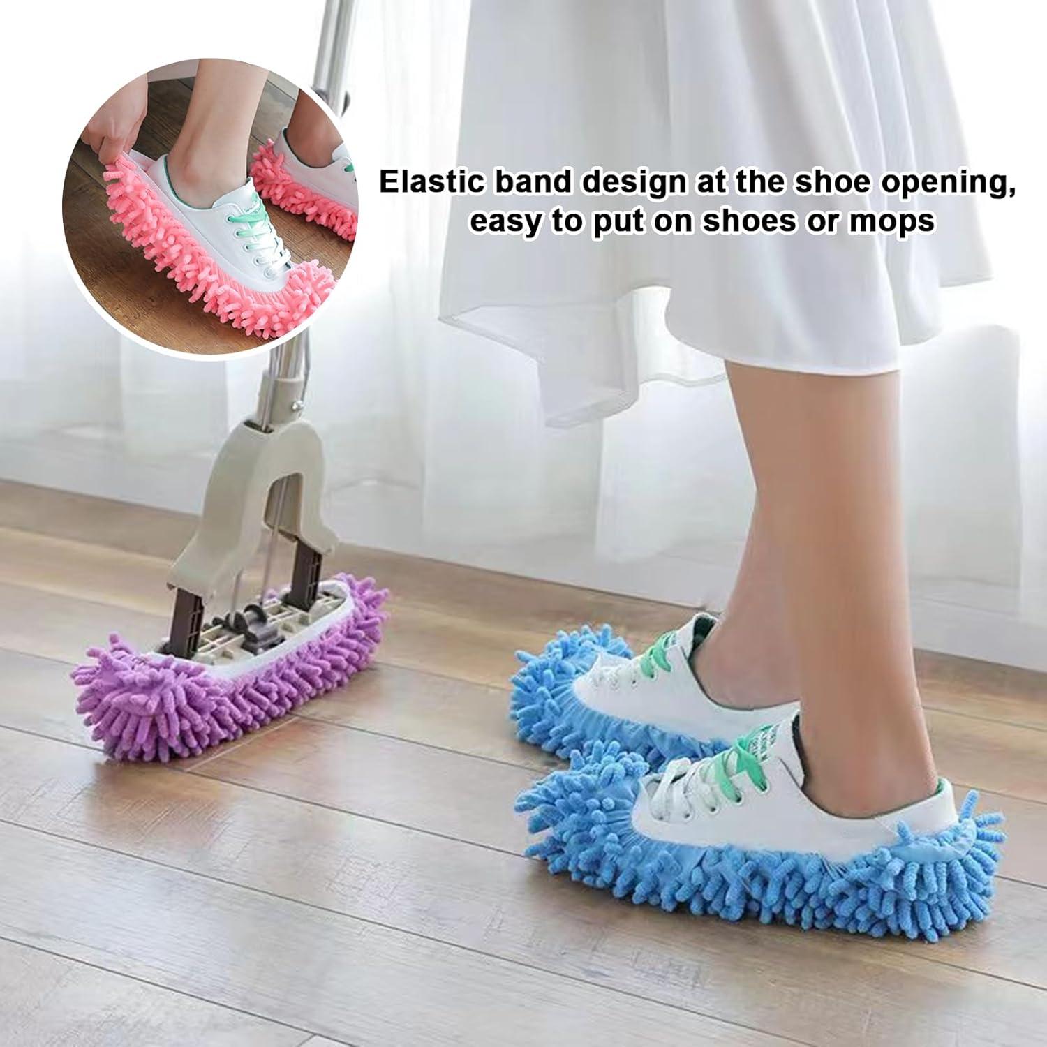 20 Piezas Zapatillas de Mopa Reutilizables Microfibra Chenilla