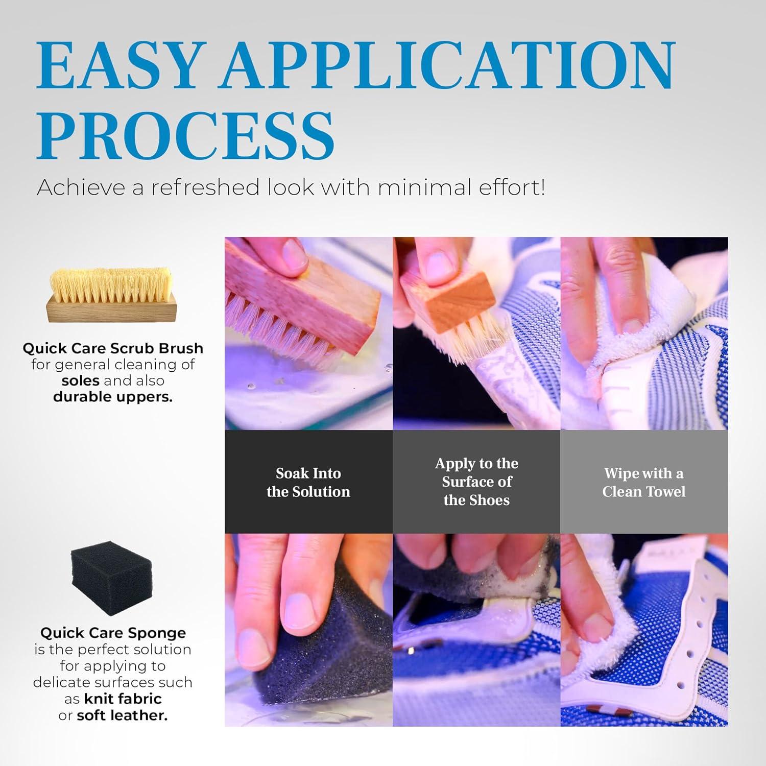 Kit de Limpieza de Zapatos QuickCare 118 ml con Cepillo y Esponja