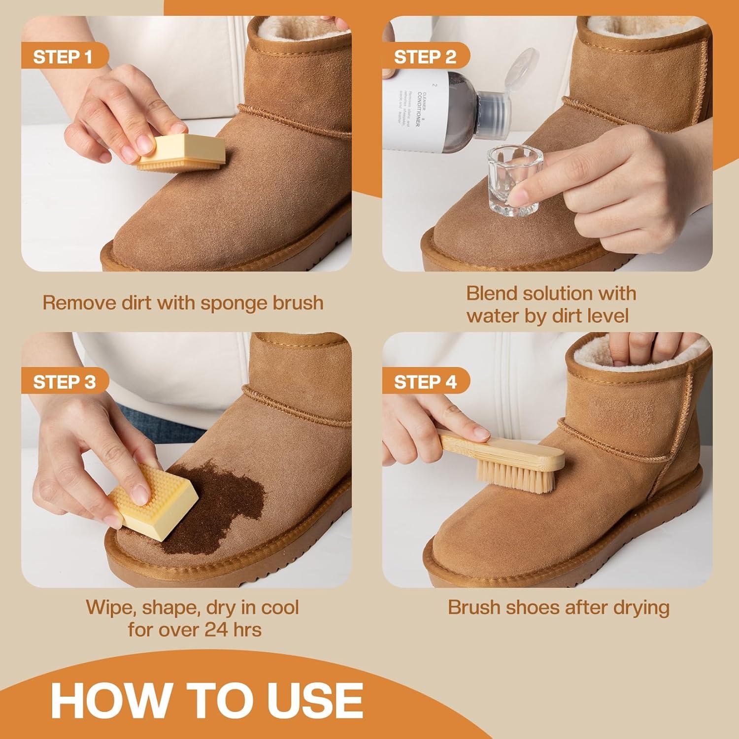 Kit de Limpieza de Zapatos CPDUSTER: Limpiador, Protector y Cepillos