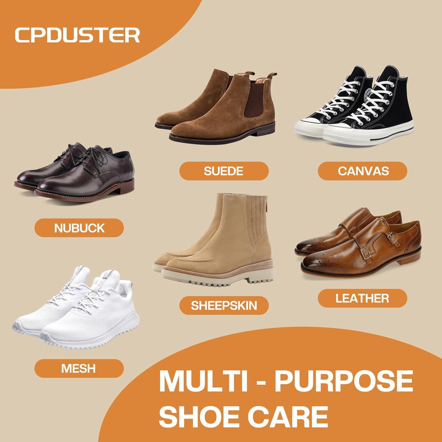 Kit de Limpieza de Zapatos CPDUSTER: Limpiador, Protector y Cepillos