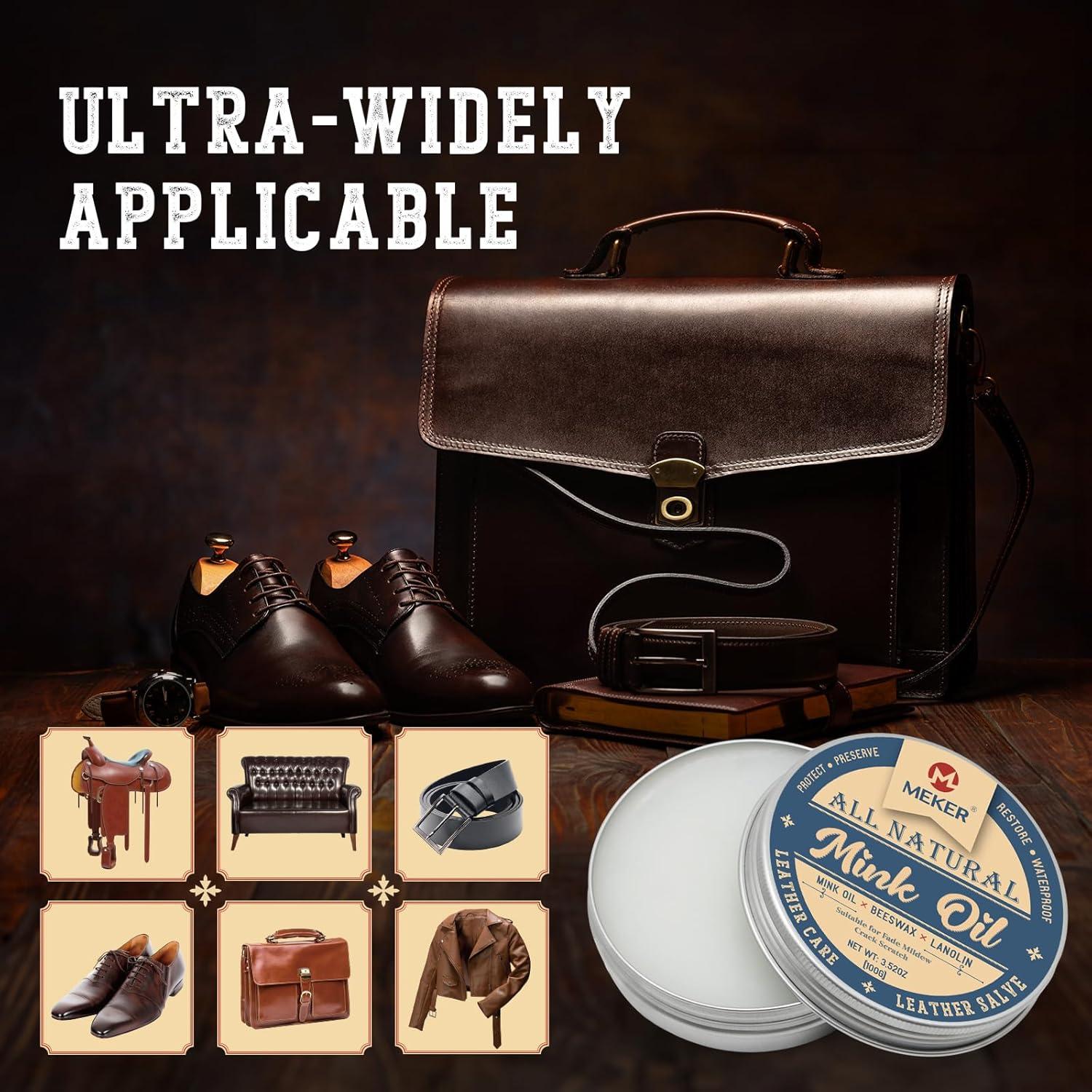 MEKER Aceite de Visón 100g - Acondicionador para Cuero