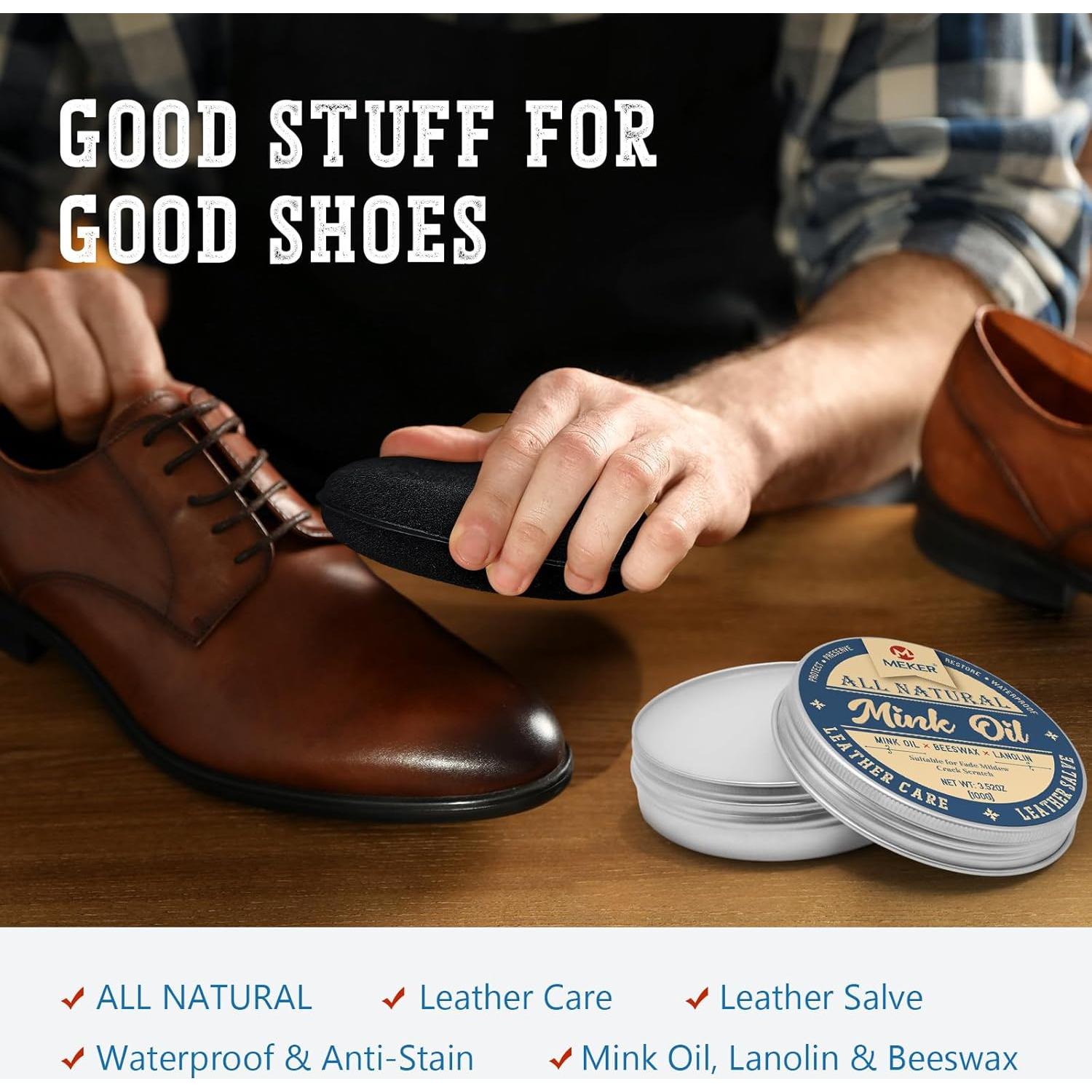 MEKER Aceite de Visón 100g - Acondicionador para Cuero