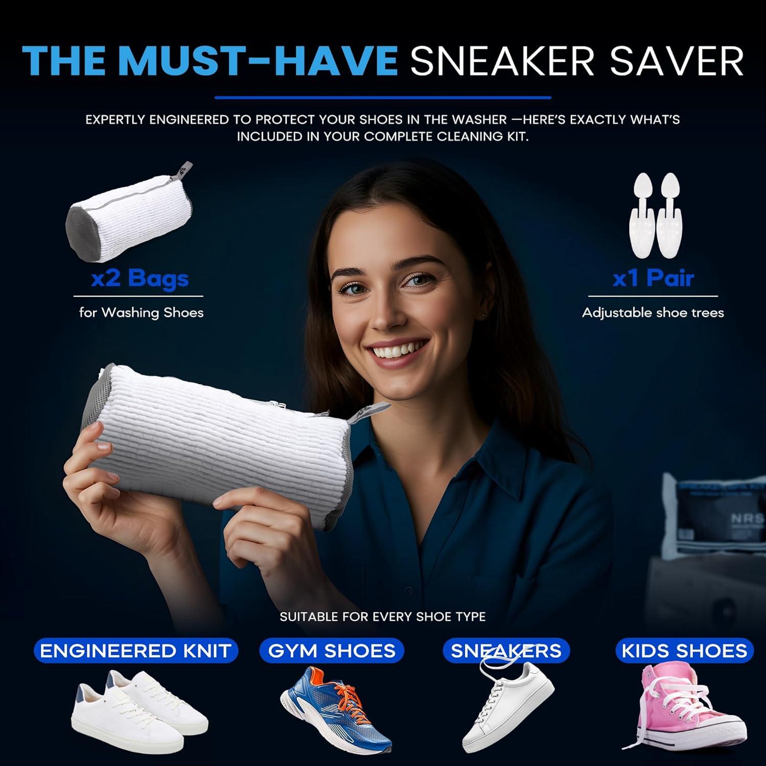 Kit de Spa para Zapatillas NRS - 2 Bolsas de Lavado y 1 Par de Árboles