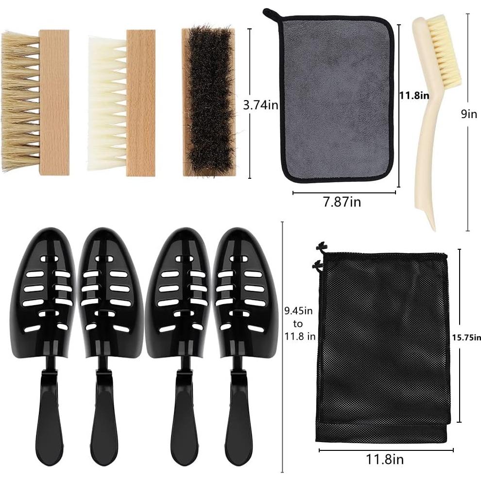Kit de Limpieza de Zapatillas Foci Cozi - 4 Cepillos y Toalla