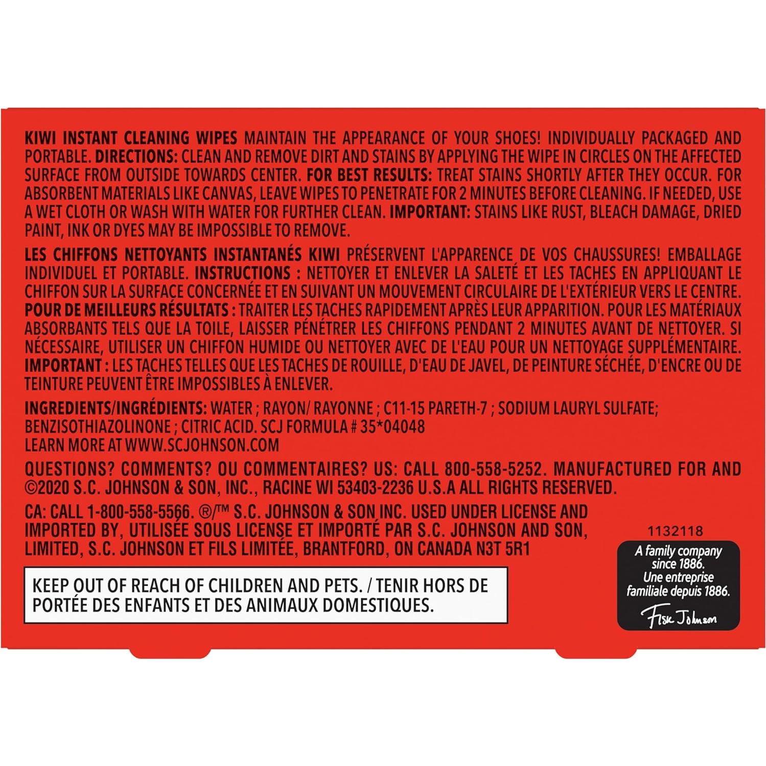 Toallitas de Limpieza Instantáneas KIWI - 12 Unidades