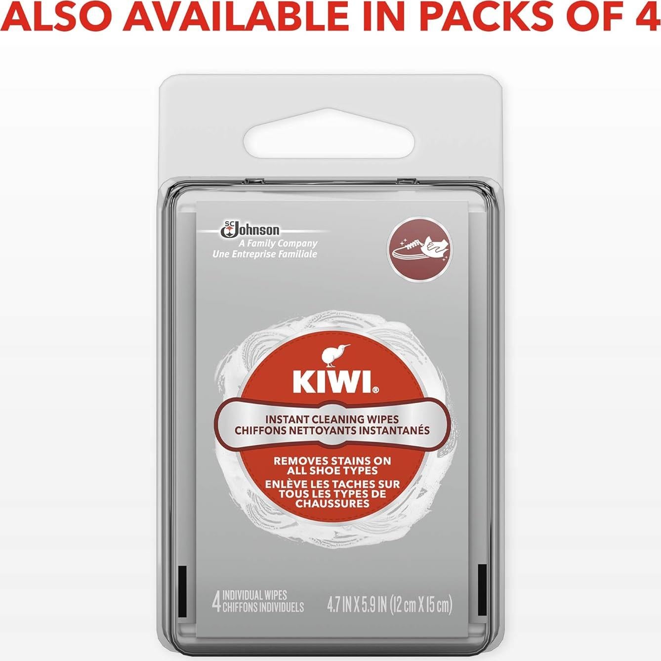 Toallitas de Limpieza Instantáneas KIWI - 12 Unidades