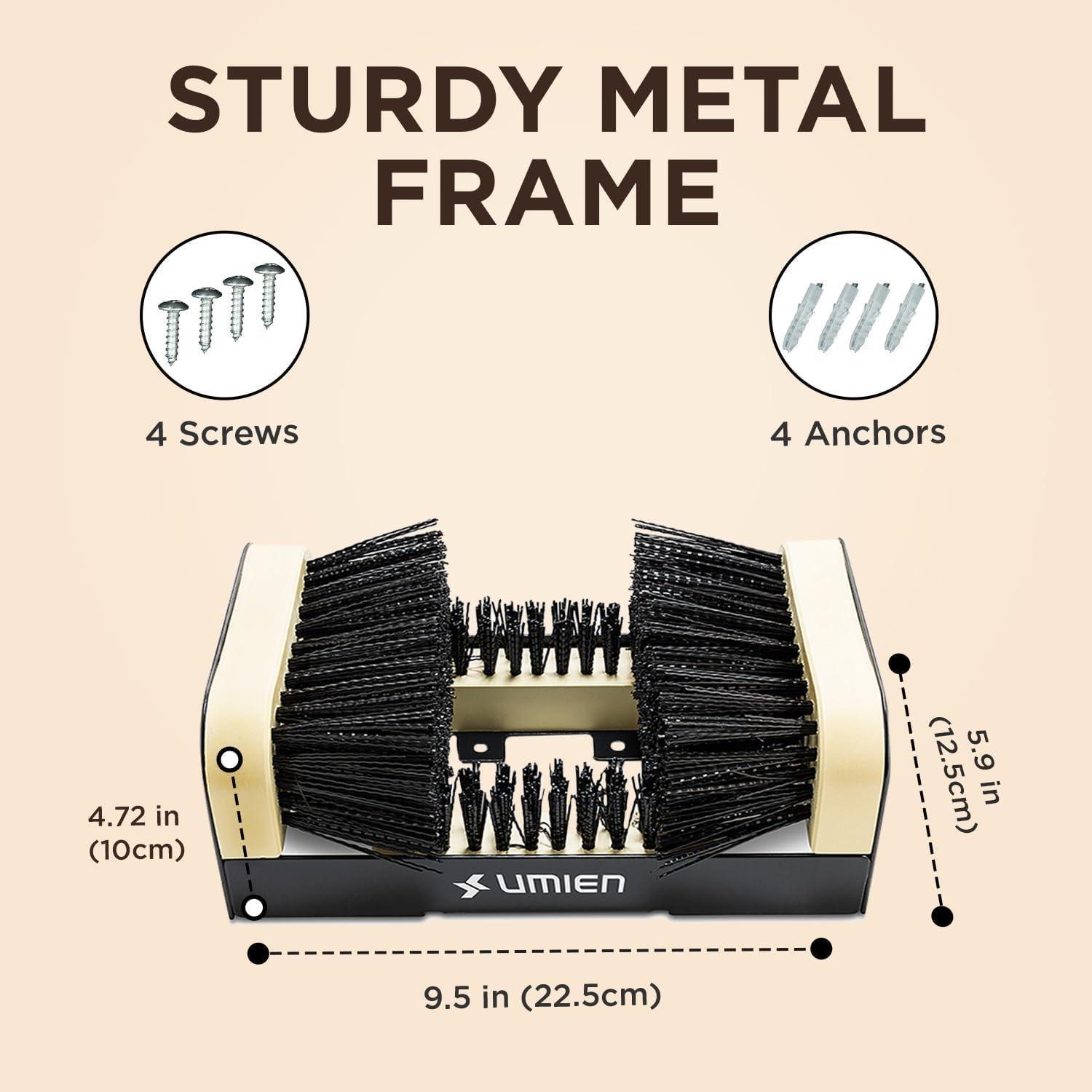 Cepillo para zapatos Umien con aletas - Limpieza fácil y resistente