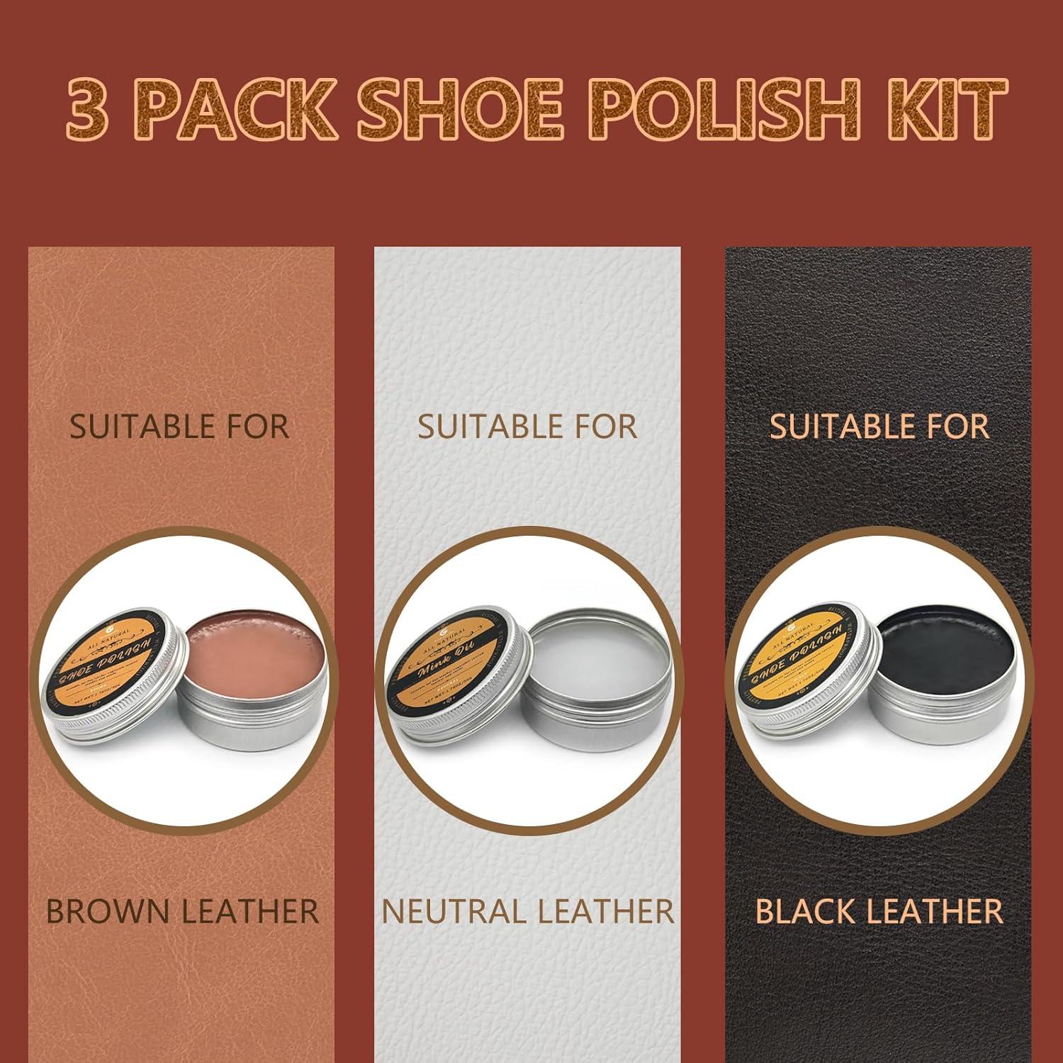 Kit de Brillo para Zapatos y Botas de Cuero 12 Piezas