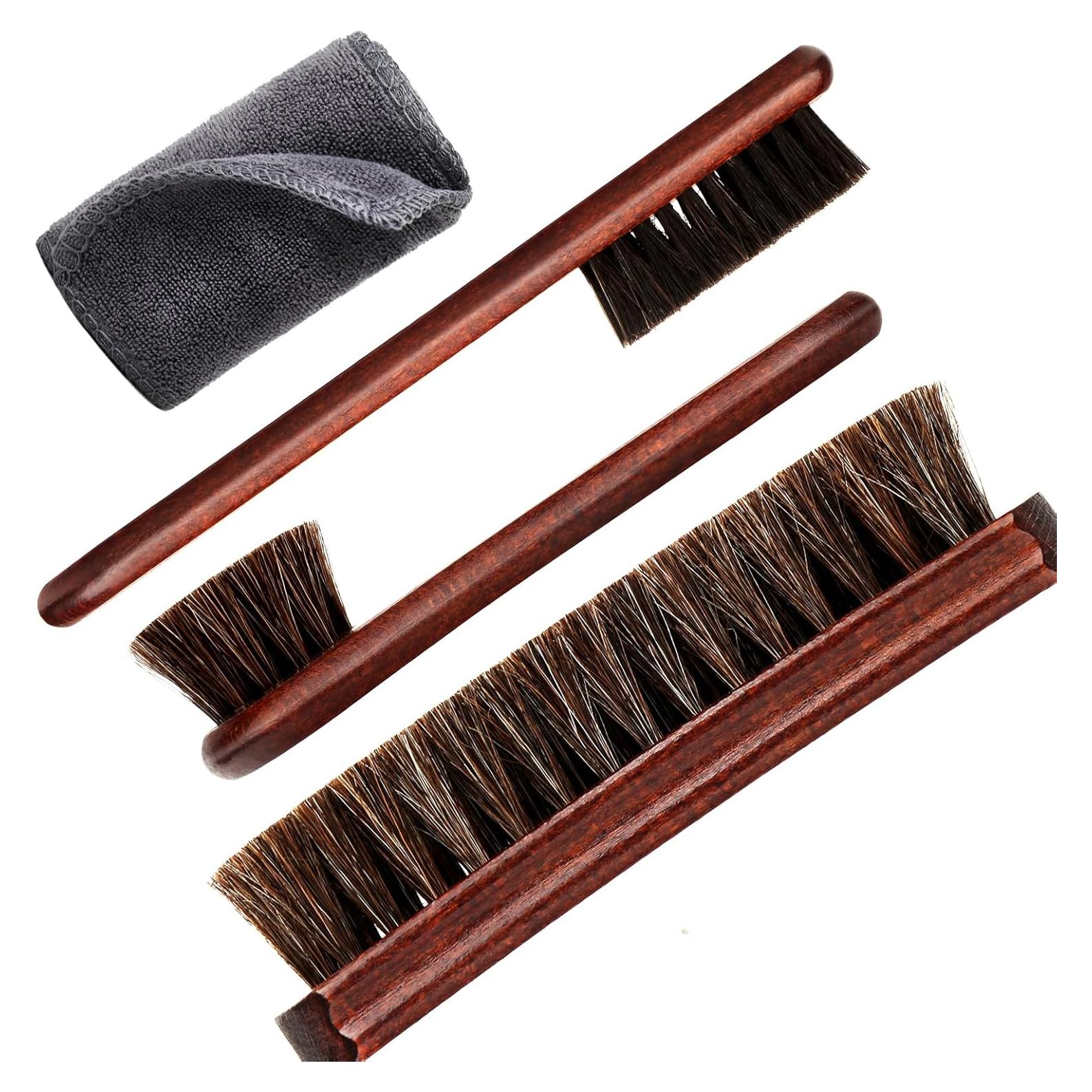 Kit de Cepillos para Zapatos de Cuero Lyssra 4 Piezas Premium