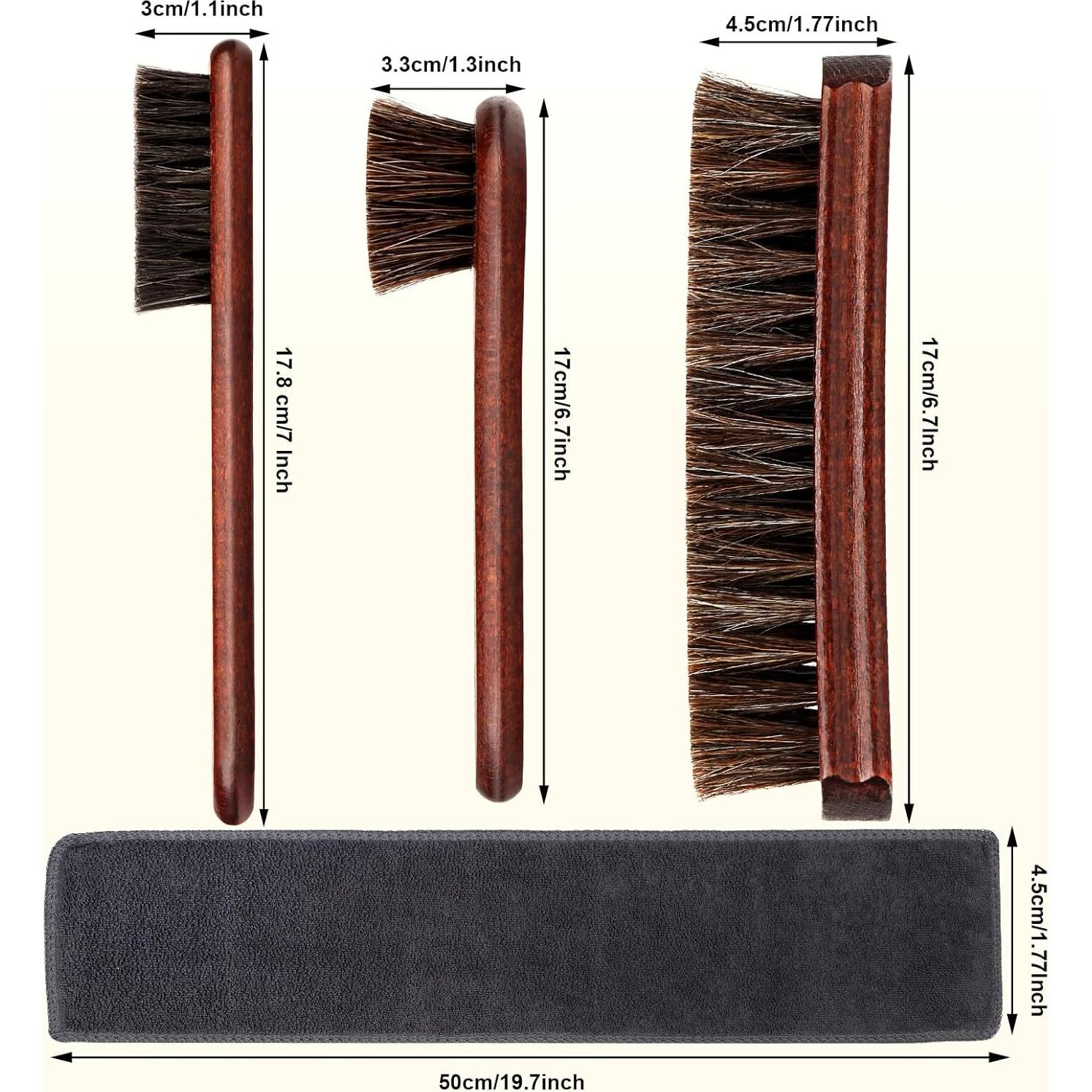 Kit de Cepillos para Zapatos de Cuero Lyssra 4 Piezas Premium