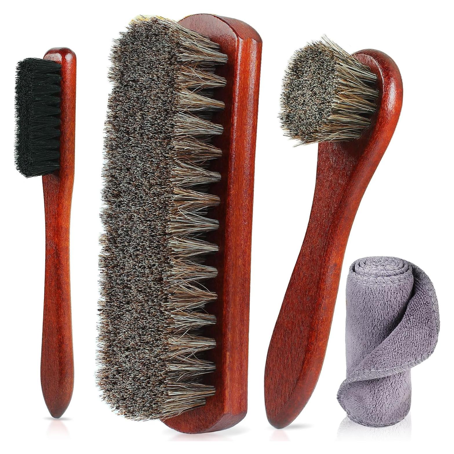 Kit de Cepillos para Zapatos Rolett - 4 Piezas Premium para Cuero