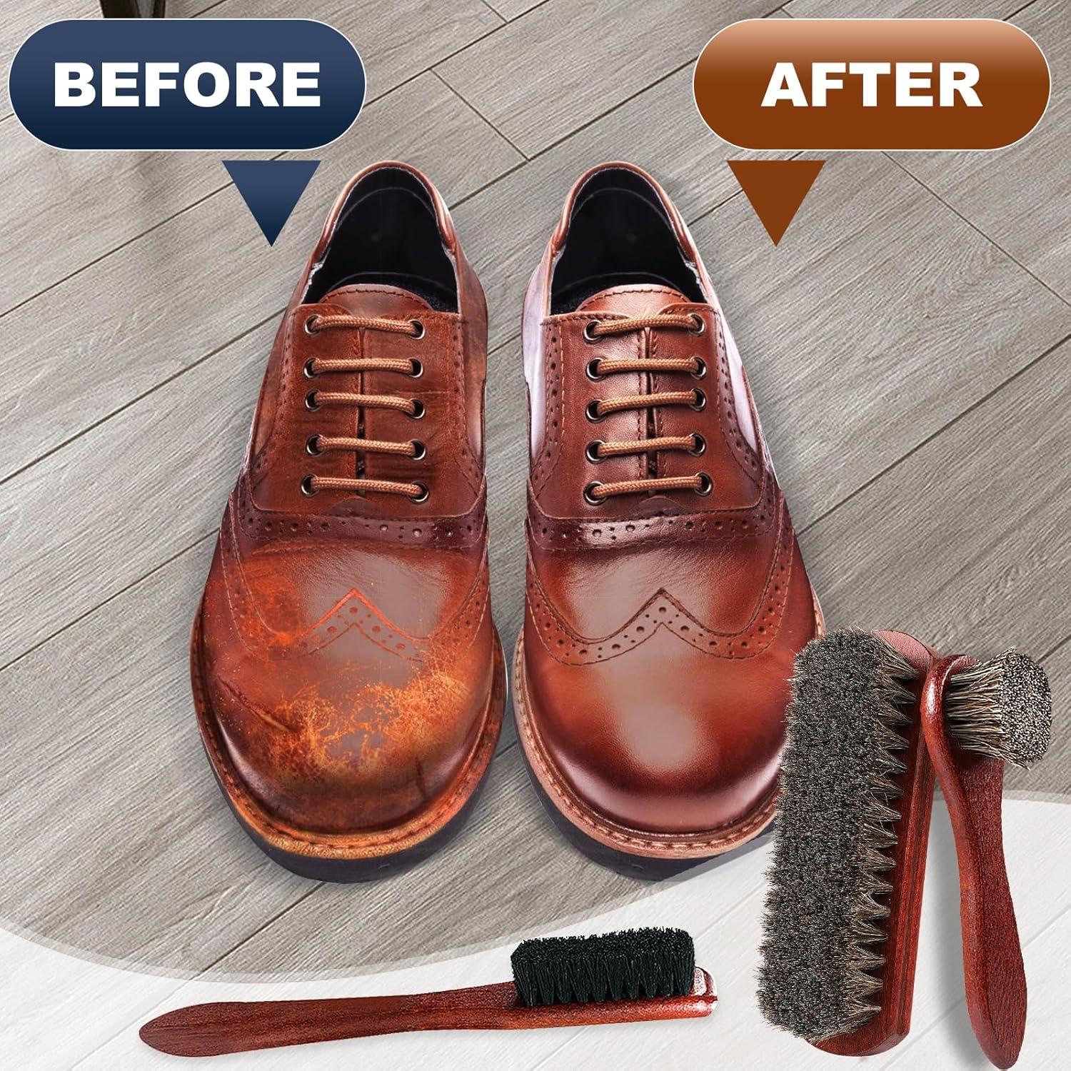 Kit de Cepillos para Zapatos Rolett - 4 Piezas Premium para Cuero