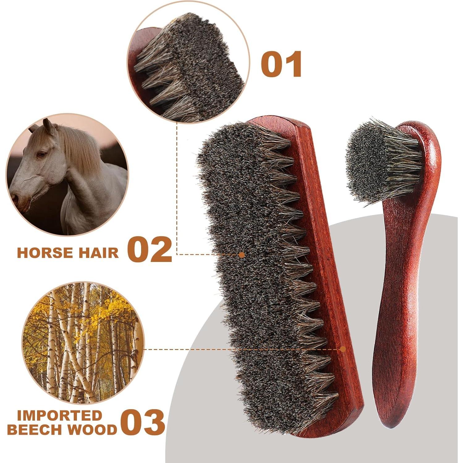 Kit de Cepillos para Zapatos Rolett - 4 Piezas Premium para Cuero