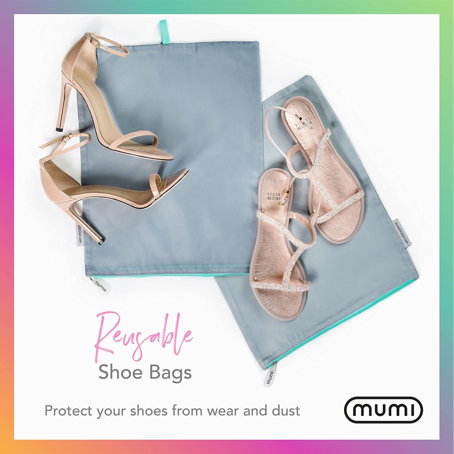 Bolsas de Zapatos de Viaje MUMI - Set de 2 Impermeables Azul