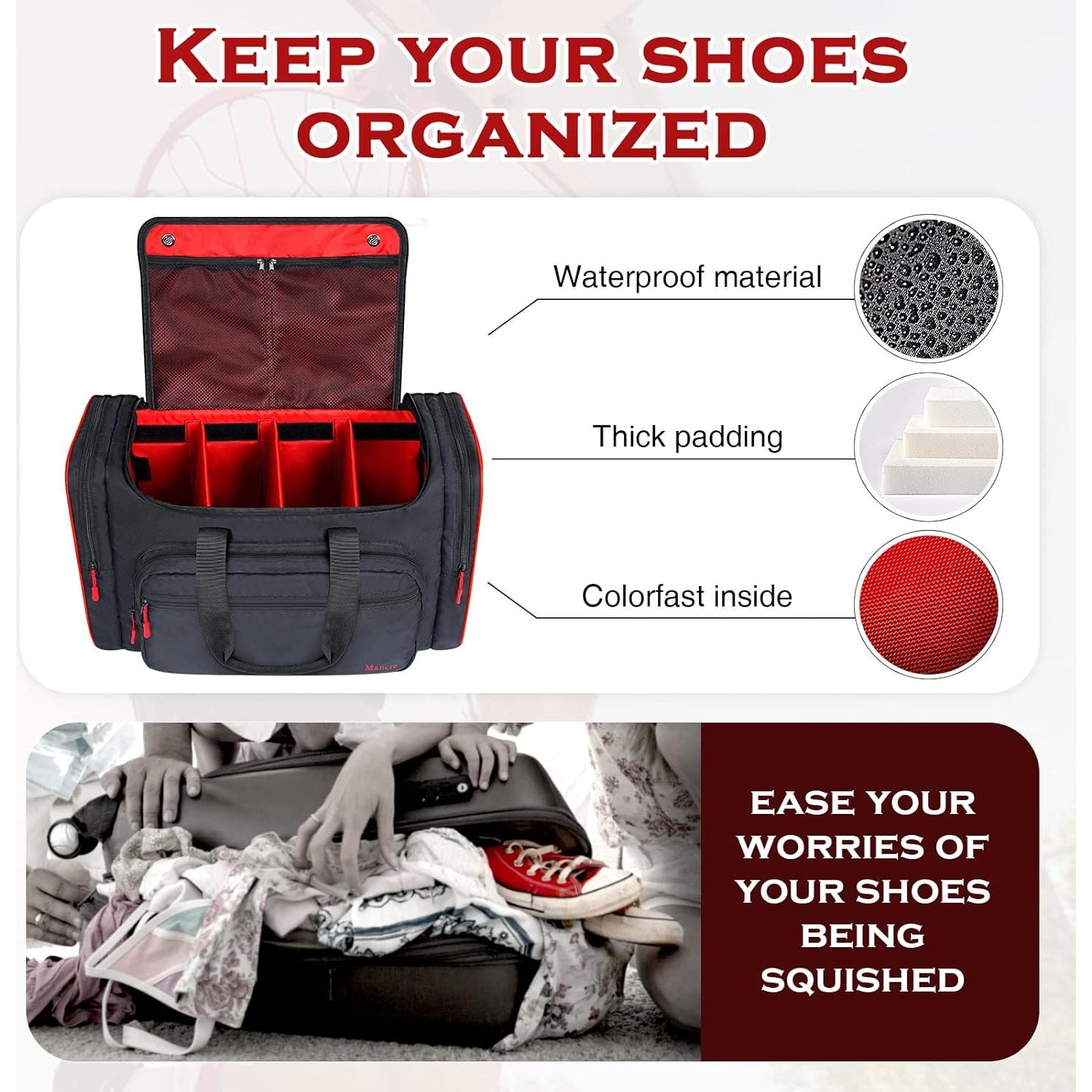 Bolsa de Zapatillas Mancro 6102 para 4 Pares con Aislante