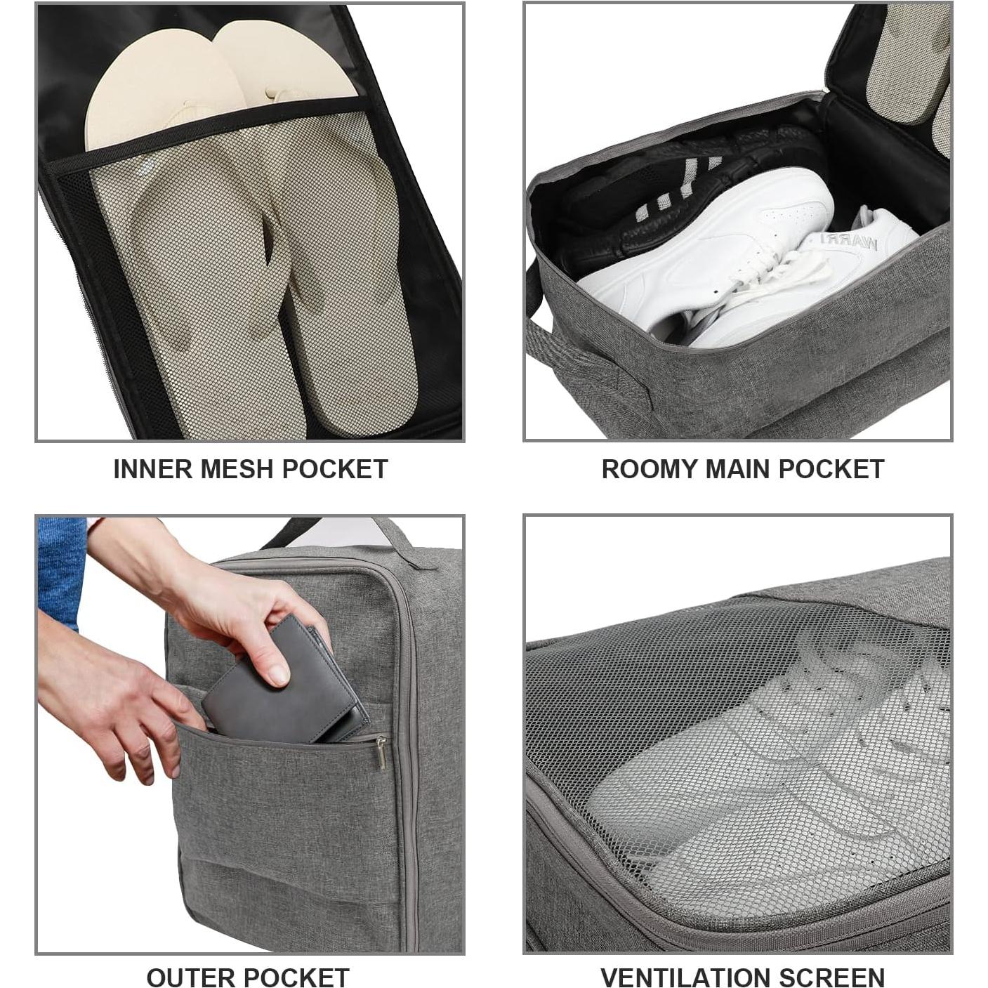 Bolsa de Zapatos Impermeable Emissary Grande Gris - 3 Pares