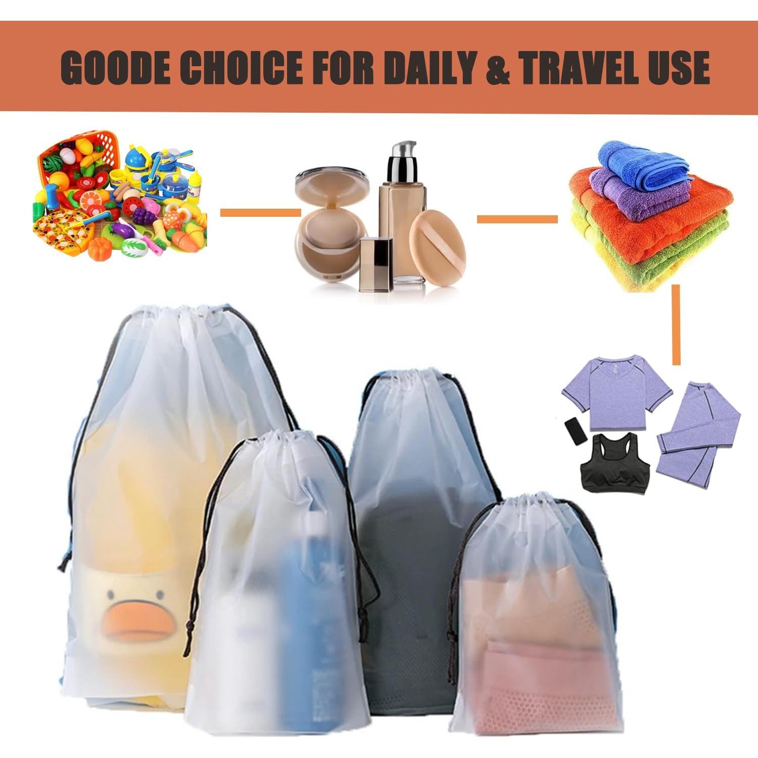 20 Bolsas Transparentes para Zapatos de Viaje 40x30 cm