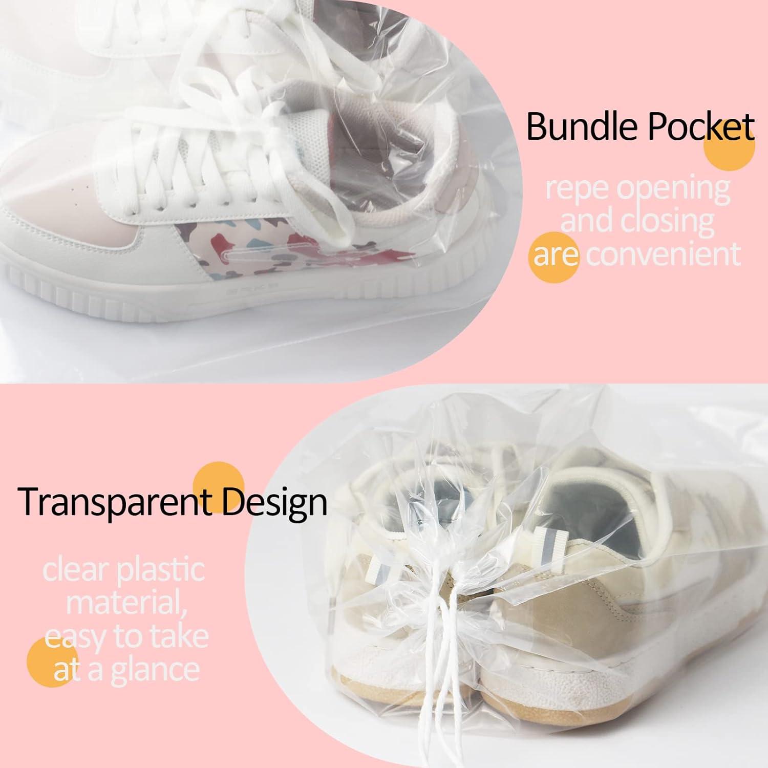 Paquete de 100 bolsas de plástico Belinlen 30.5x45.6 cm con cordón