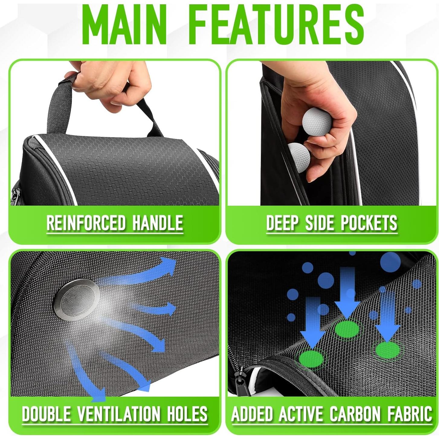 Bolsa para Zapatos de Golf Hombres - Impermeable y Ventilada