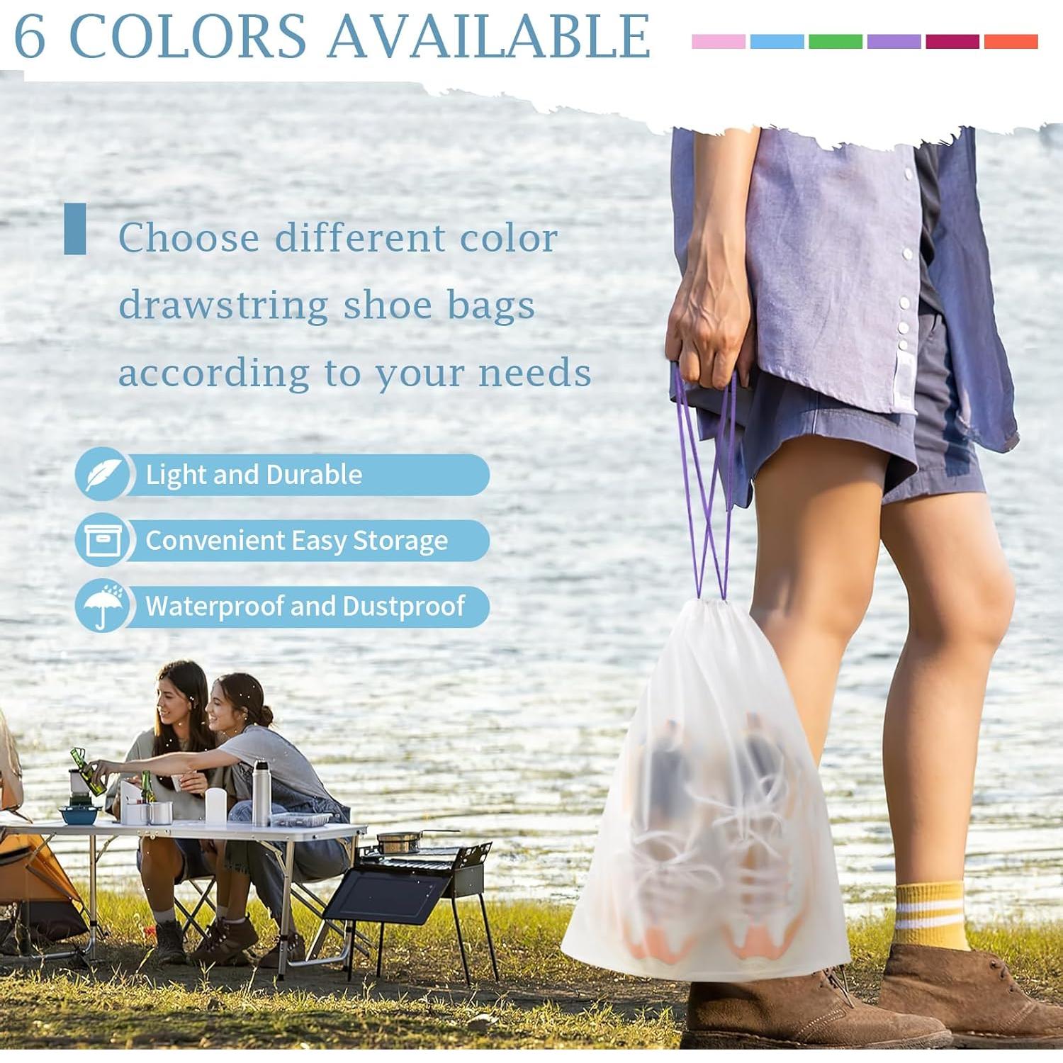 Paquete de 18 bolsas para zapatos de viaje impermeables 39.9x29.9cm