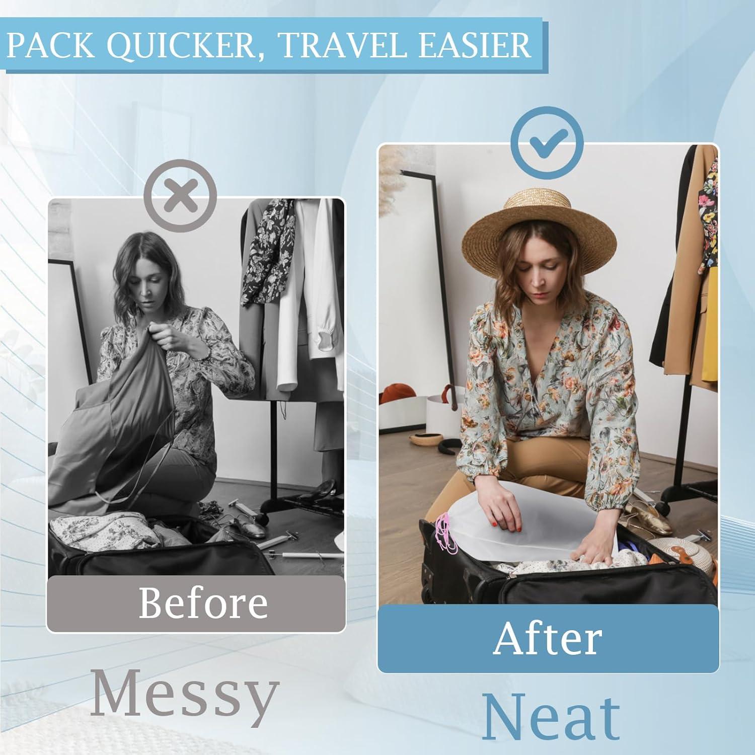 Paquete de 18 bolsas para zapatos de viaje impermeables 39.9x29.9cm