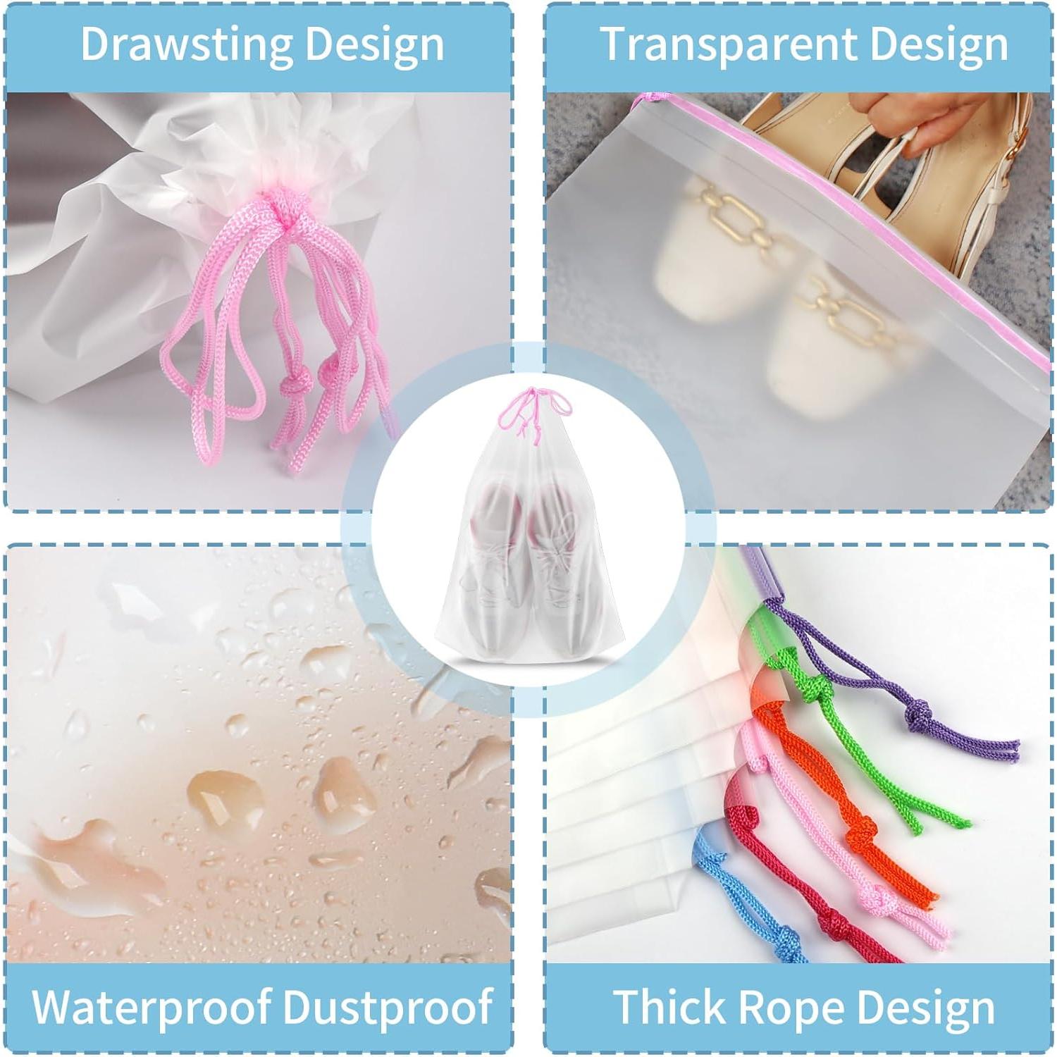 Paquete de 18 bolsas para zapatos de viaje impermeables 39.9x29.9cm