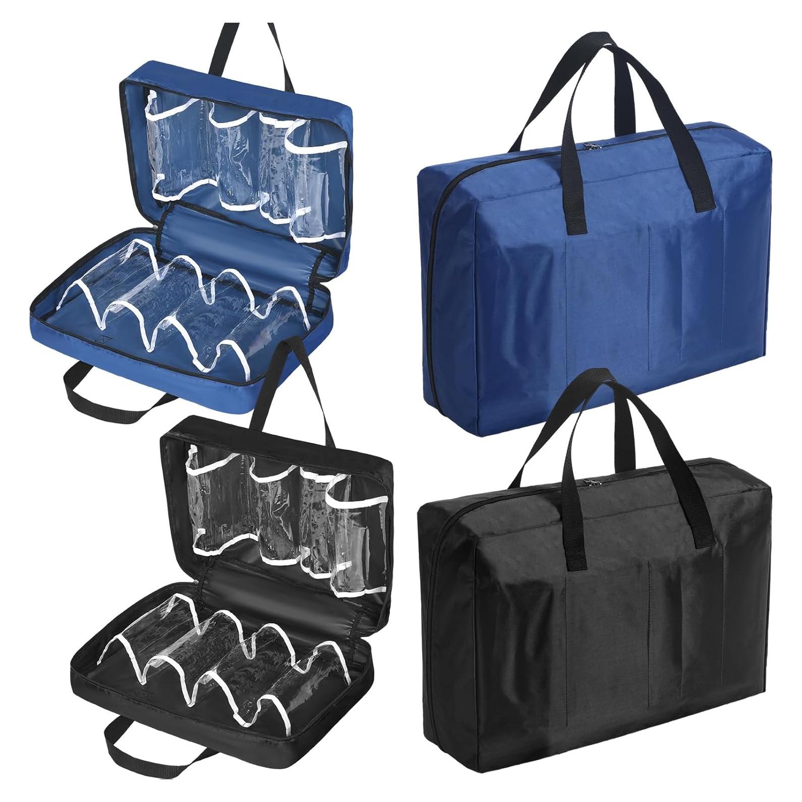 Bolsa de Almacenamiento de Zapatos Vinsatin - 2 Pcs, Negro y Azul