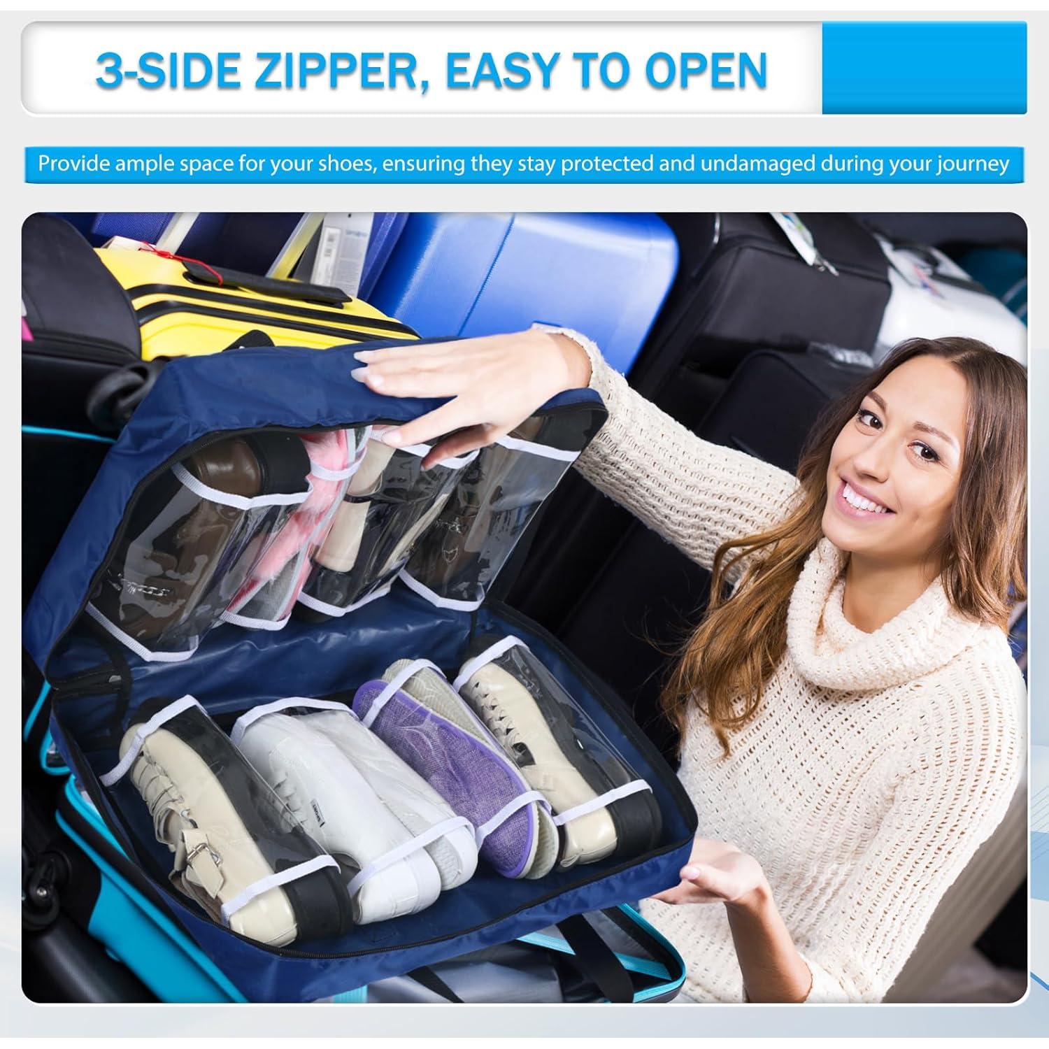 Bolsa de Almacenamiento de Zapatos Vinsatin - 2 Pcs, Negro y Azul