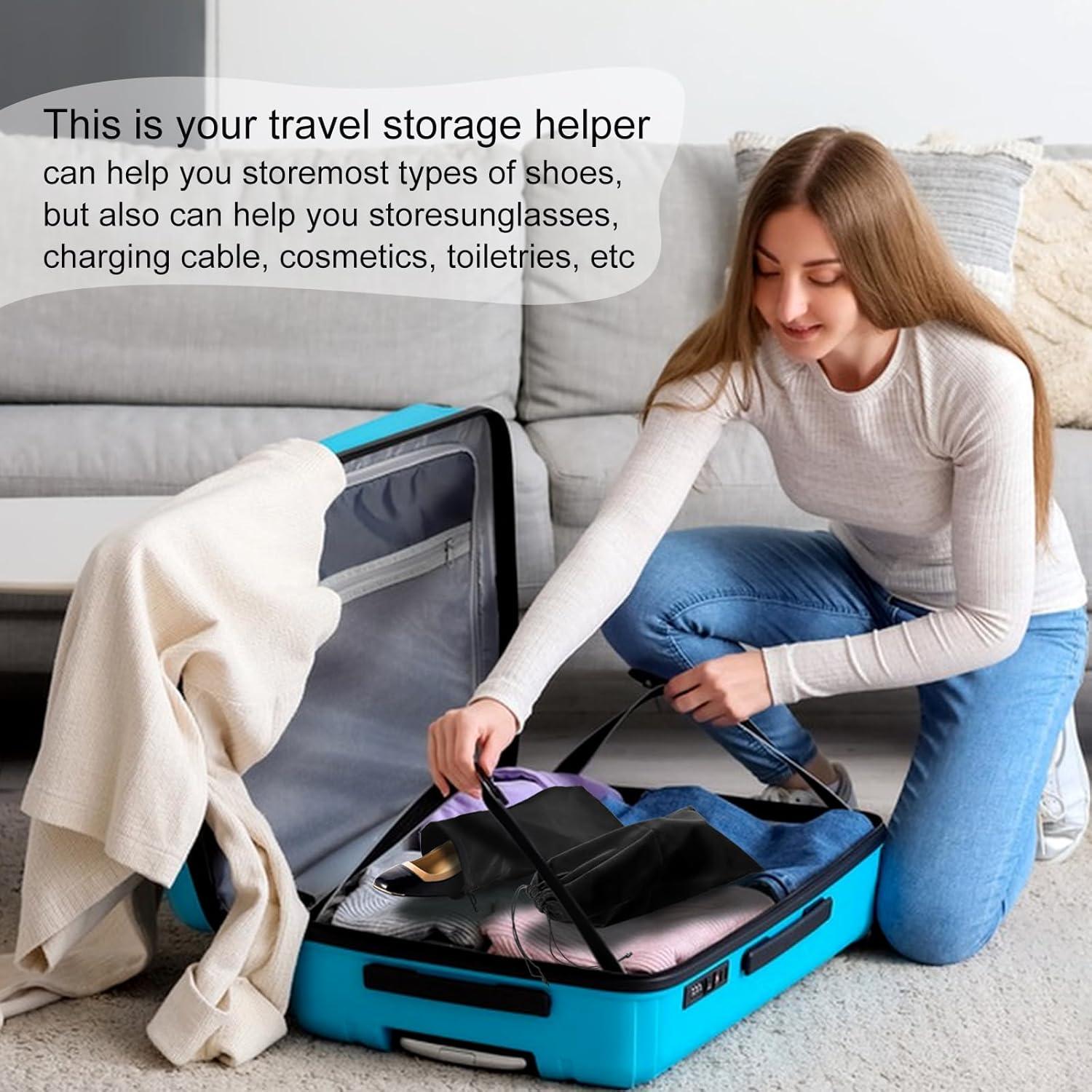 Bolsas de Polvo para Zapatos Flanela Negra 4 Unidades 20x43 cm