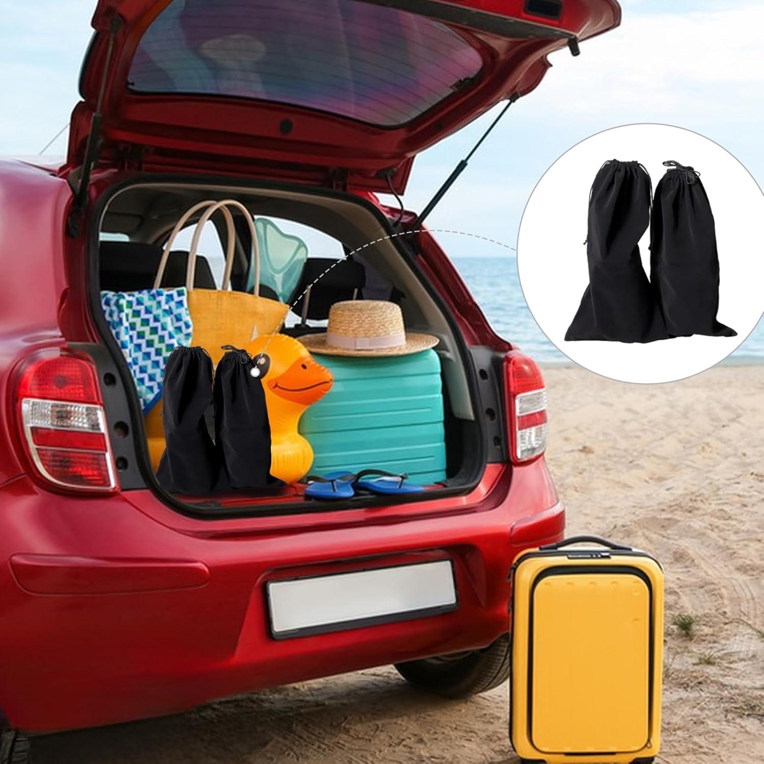 Bolsas de Polvo para Zapatos Flanela Negra 4 Unidades 20x43 cm