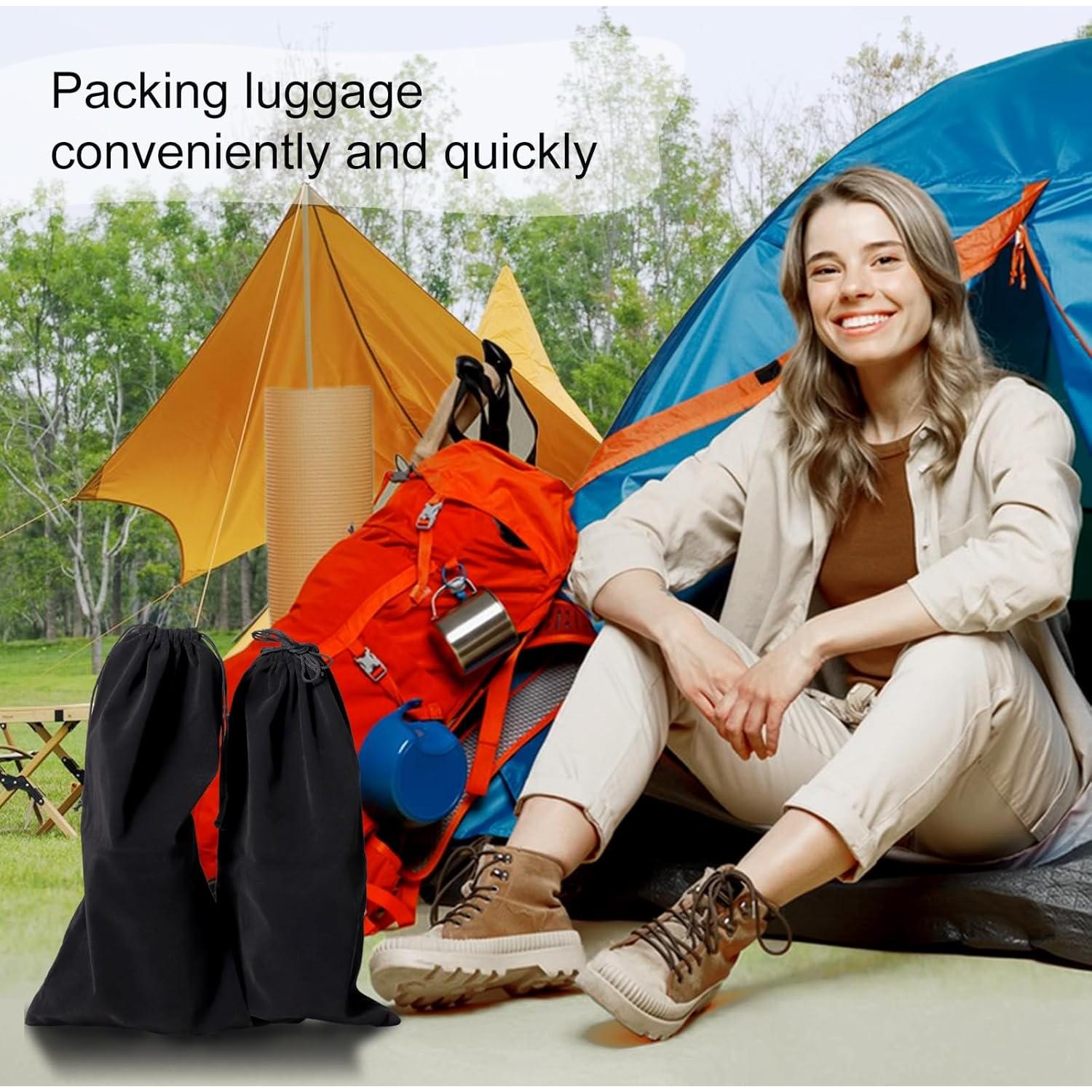 Bolsas de Polvo para Zapatos Flanela Negra 4 Unidades 20x43 cm