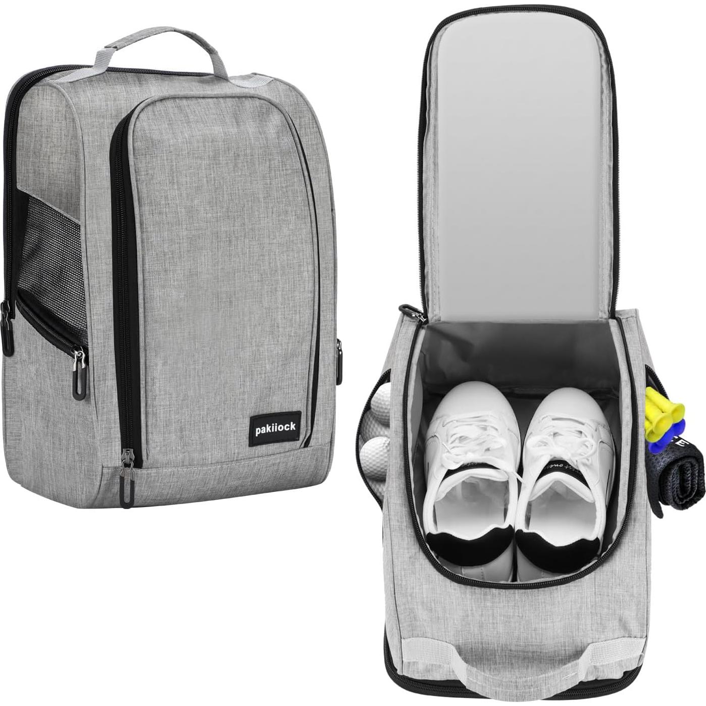Bolsa de zapatos de golf Pakiiock con ventilación y 3 bolsillos