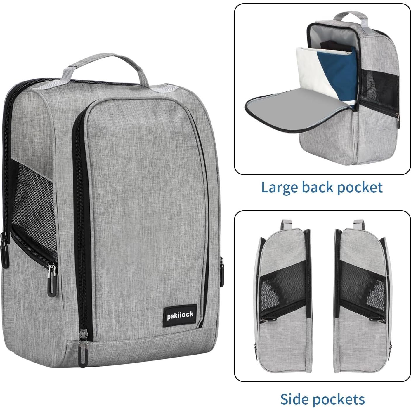 Bolsa de zapatos de golf Pakiiock con ventilación y 3 bolsillos