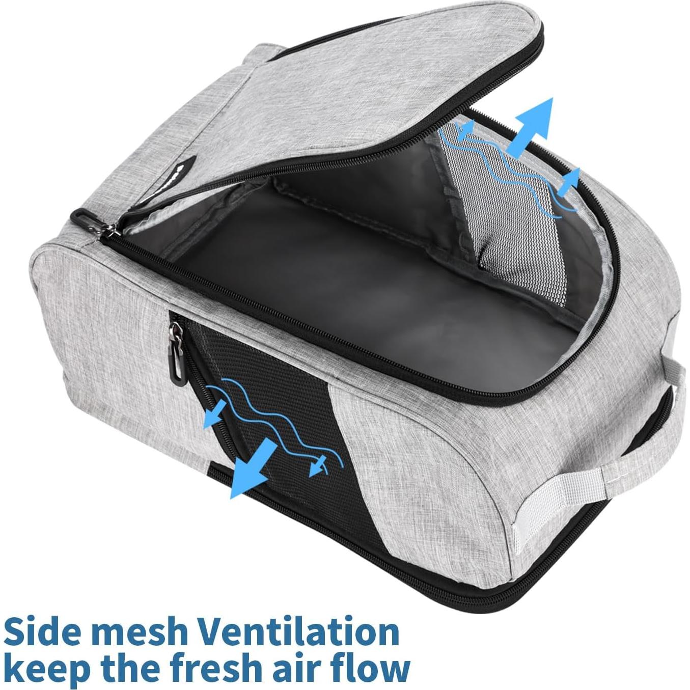 Bolsa de zapatos de golf Pakiiock con ventilación y 3 bolsillos