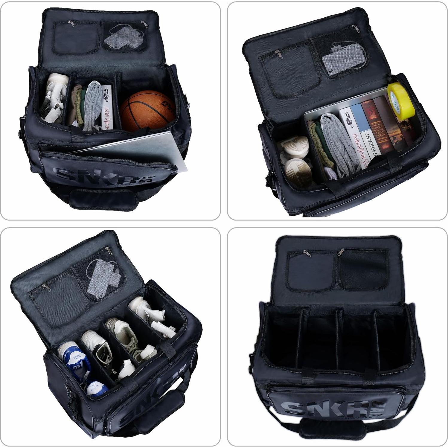 Bolsa de Viaje para Zapatillas Impermeable Negro - 4 Pares