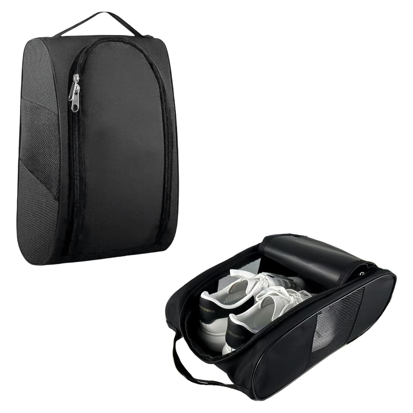 Bolsa de Zapatos de Golf Gem Negra, Impermeable y Transpirable