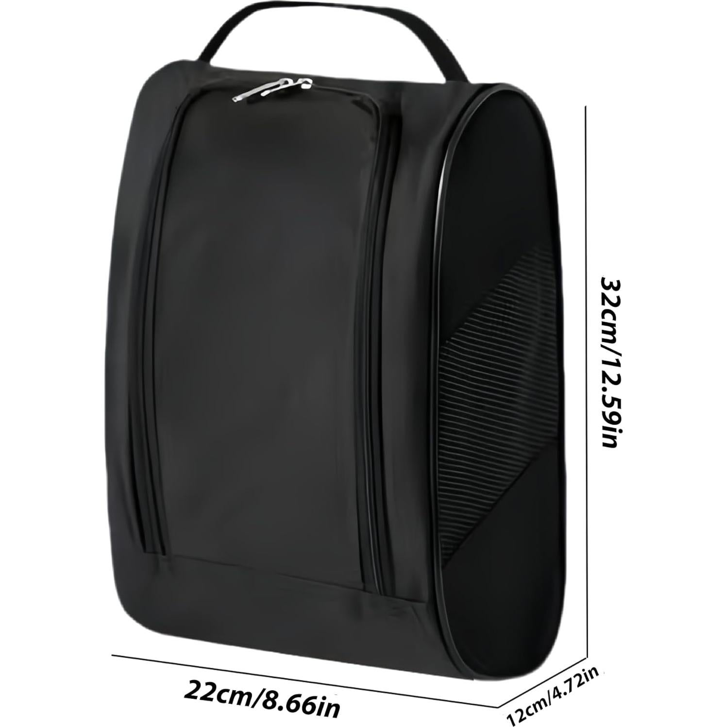 Bolsa de Zapatos de Golf Gem Negra, Impermeable y Transpirable