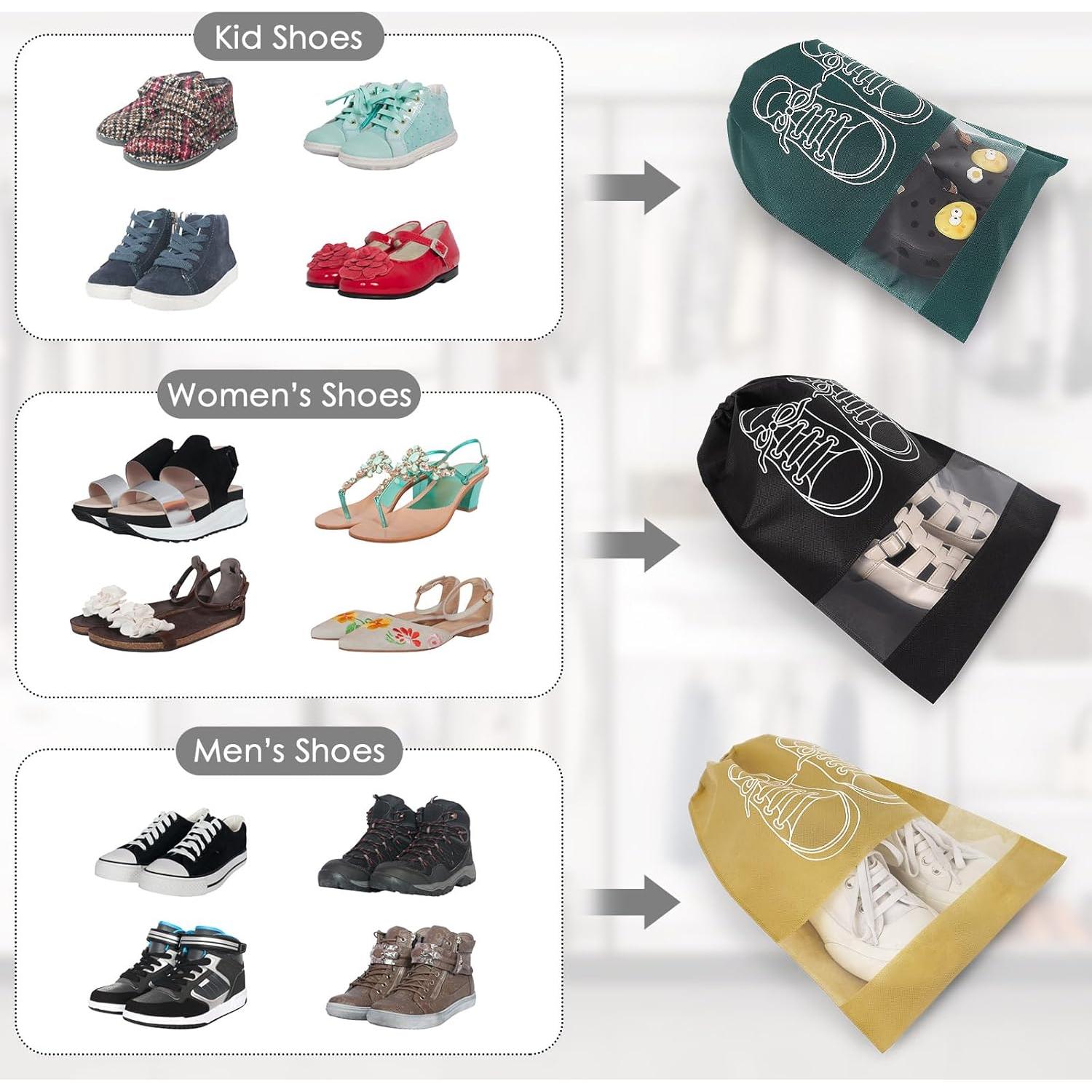 10 Bolsas de Zapatos Portátiles KINYFY 32x44 cm Impermeables