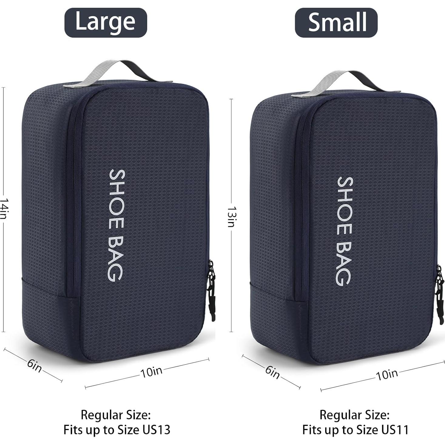 MissBoy Set de 2 Bolsas de Viaje para Zapatos Azul Marino