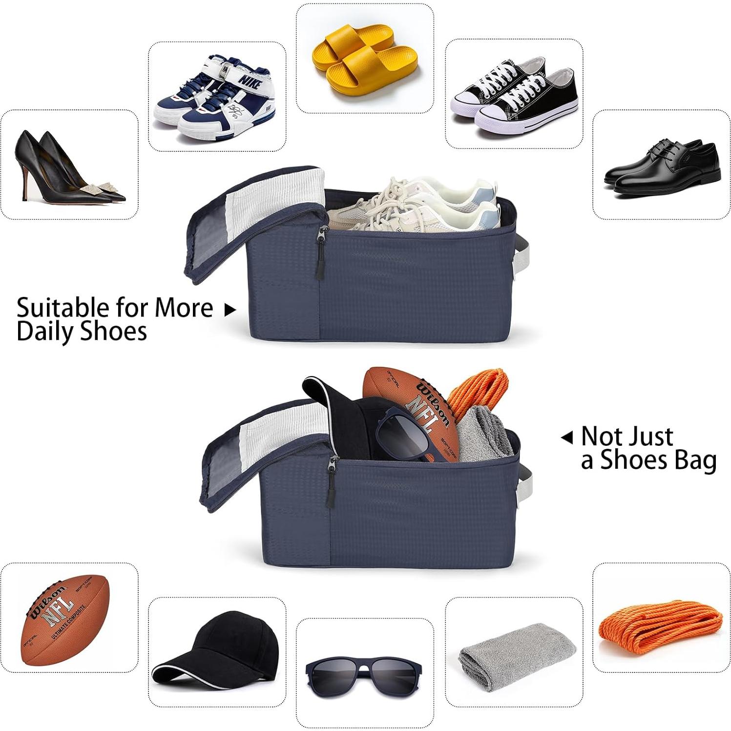 MissBoy Set de 2 Bolsas de Viaje para Zapatos Azul Marino