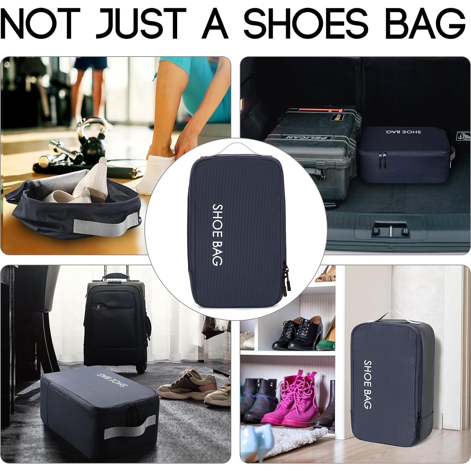 MissBoy Set de 2 Bolsas de Viaje para Zapatos Azul Marino
