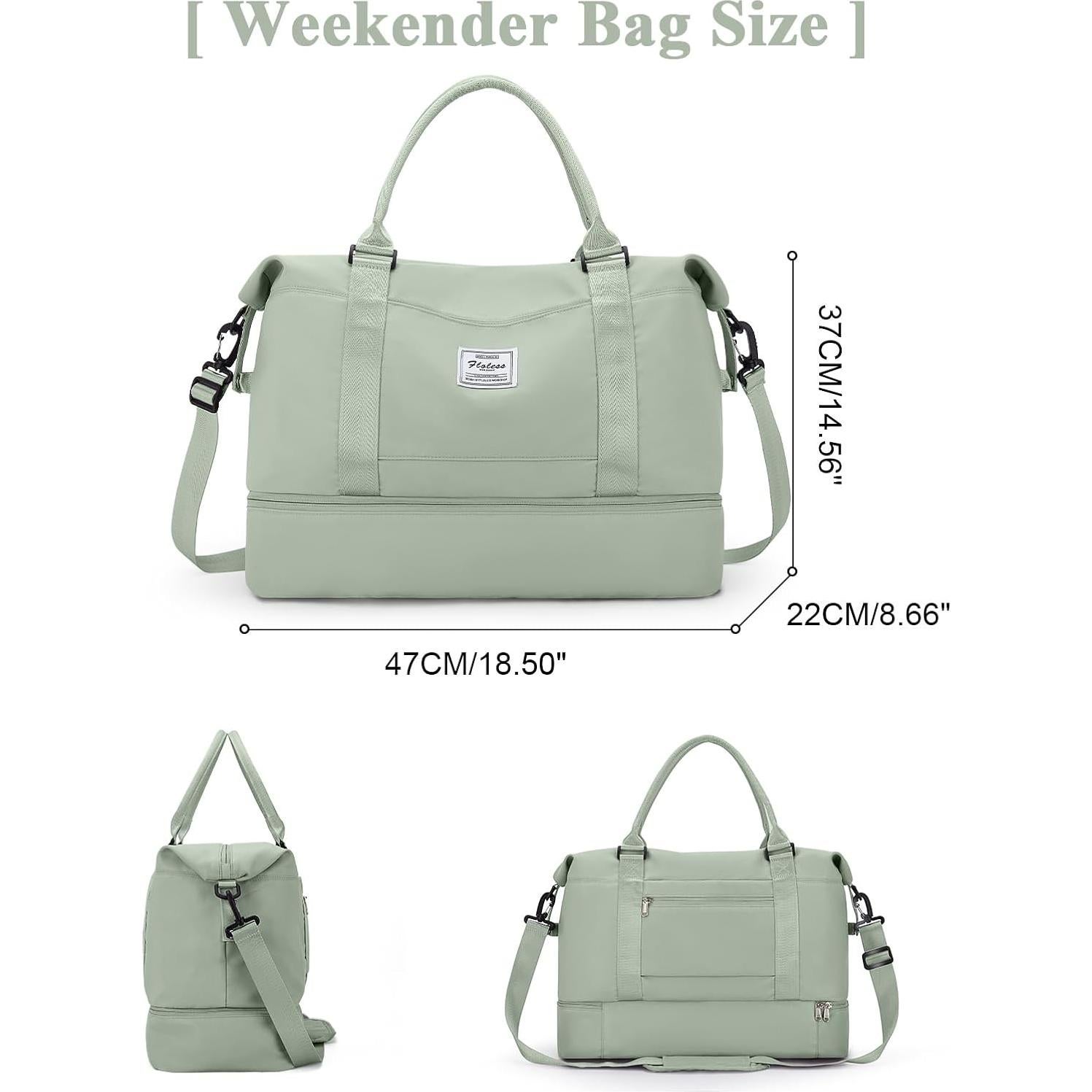 Bolsa de viaje tipo duffel HYC00 con compartimento para zapatos 56x17x45 cm